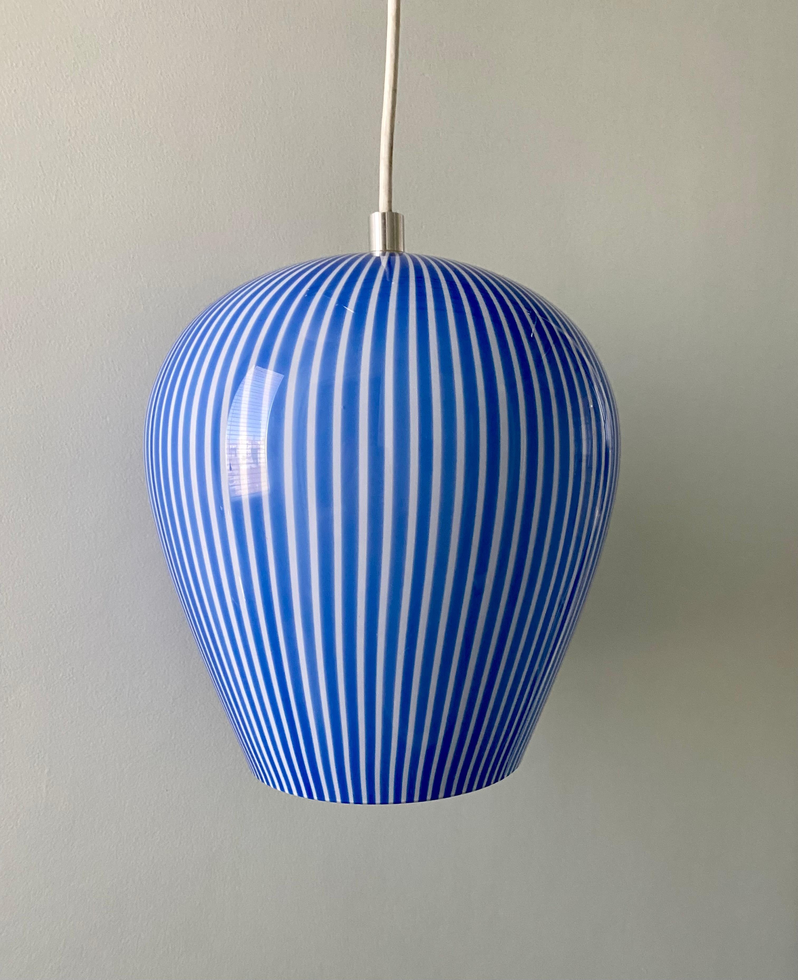 Italian Massimo Vignelli for Venini A Cane Pendant Lamp For Sale