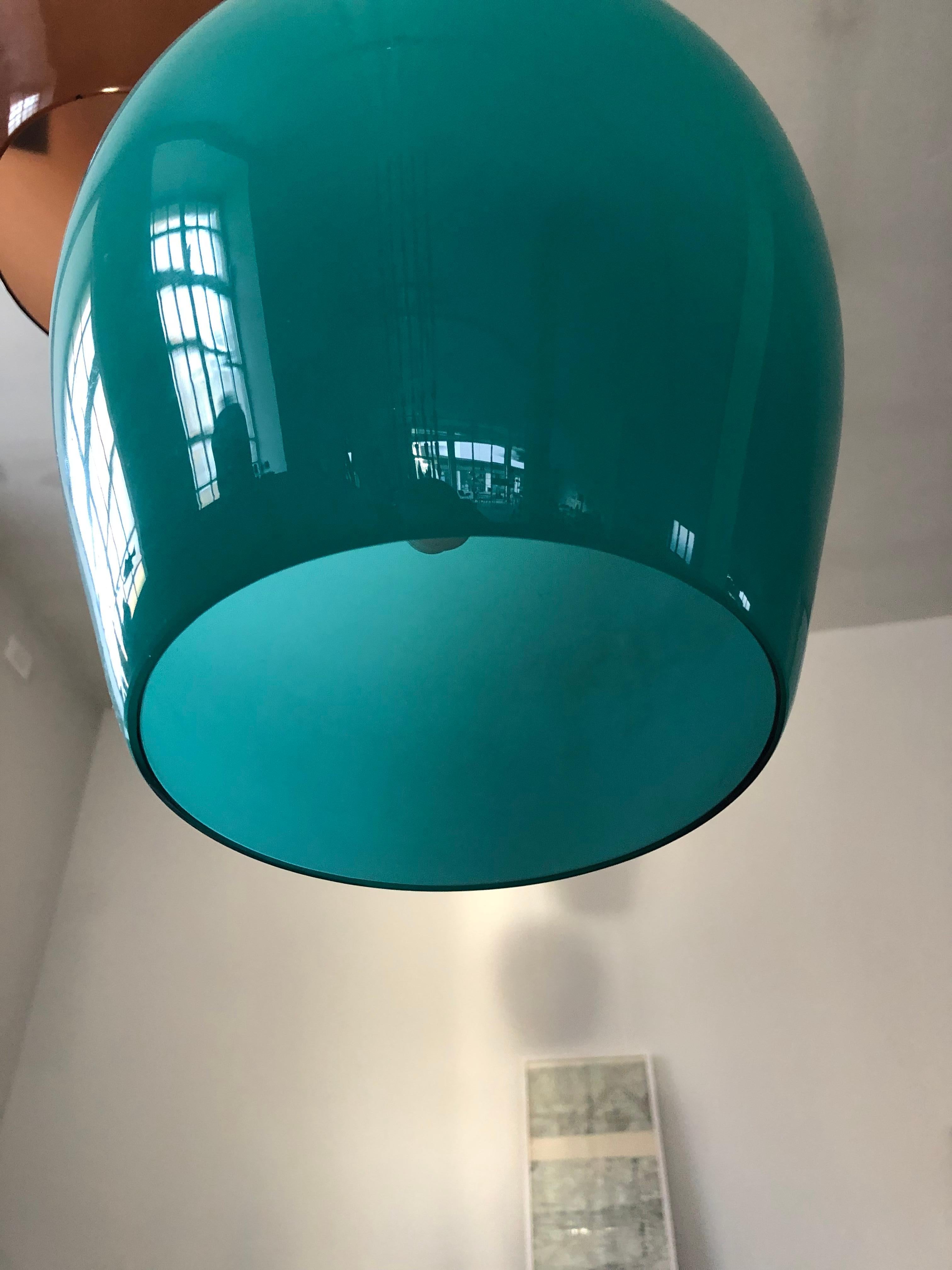 Massimo Vignelli for Venini Italian Midcentury Murano Pendant Glass Lamp, 1950s 5