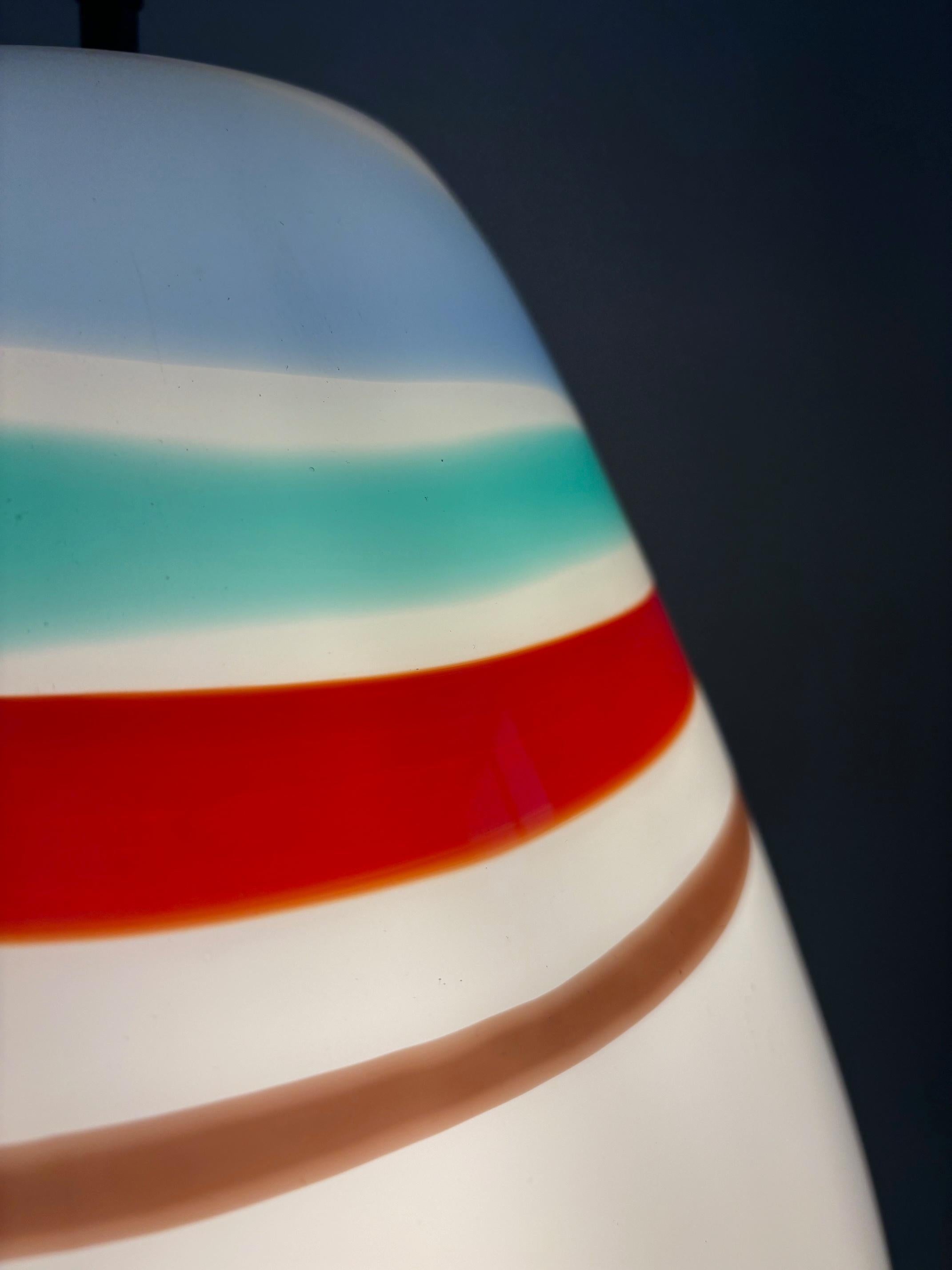 Metà XX secolo Massimo Vignelli for Venini Multi-colored Mid-Century Glass pendant lamp, Italy in vendita