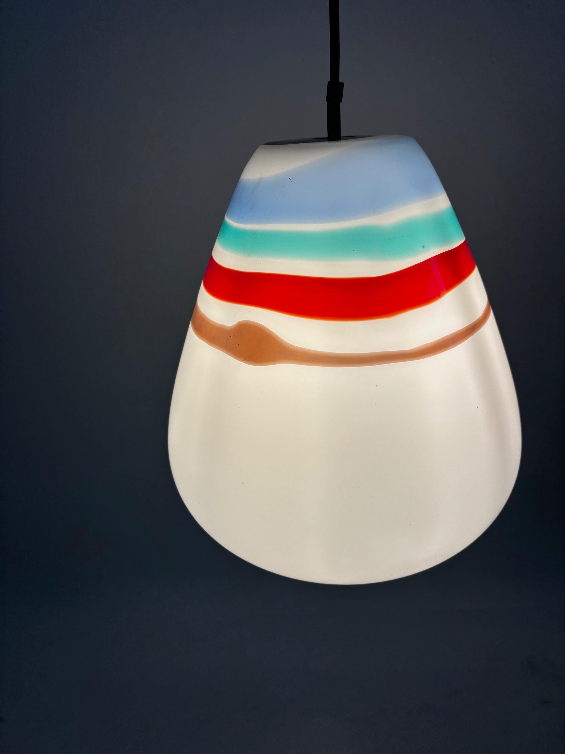 Massimo Vignelli for Venini Multi-colored Mid-Century Glass pendant lamp, Italy in vendita 2