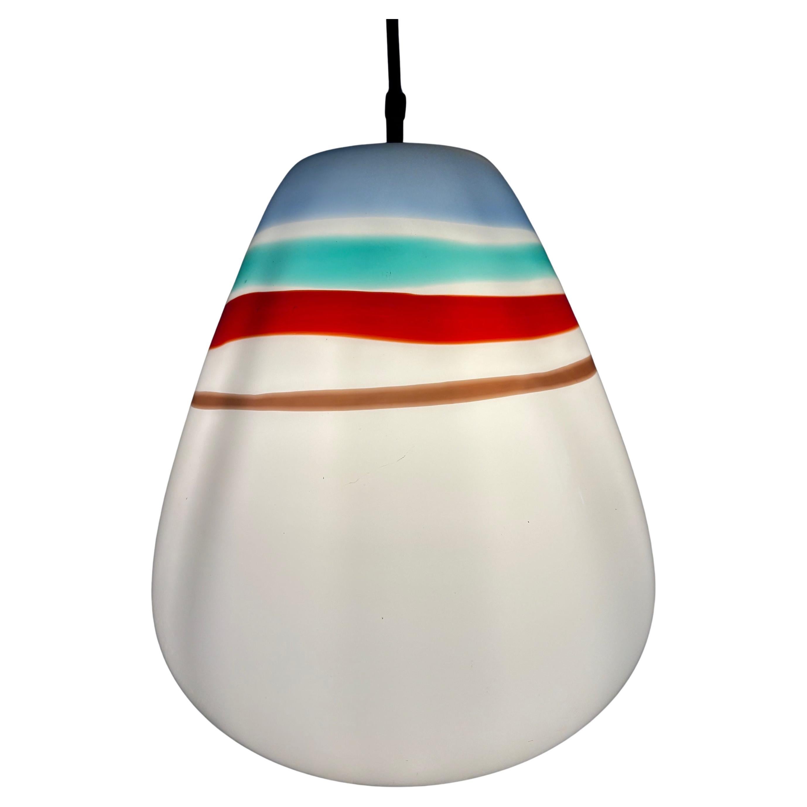 Massimo Vignelli for Venini Multi-colored Mid-Century Glass pendant lamp, Italy
