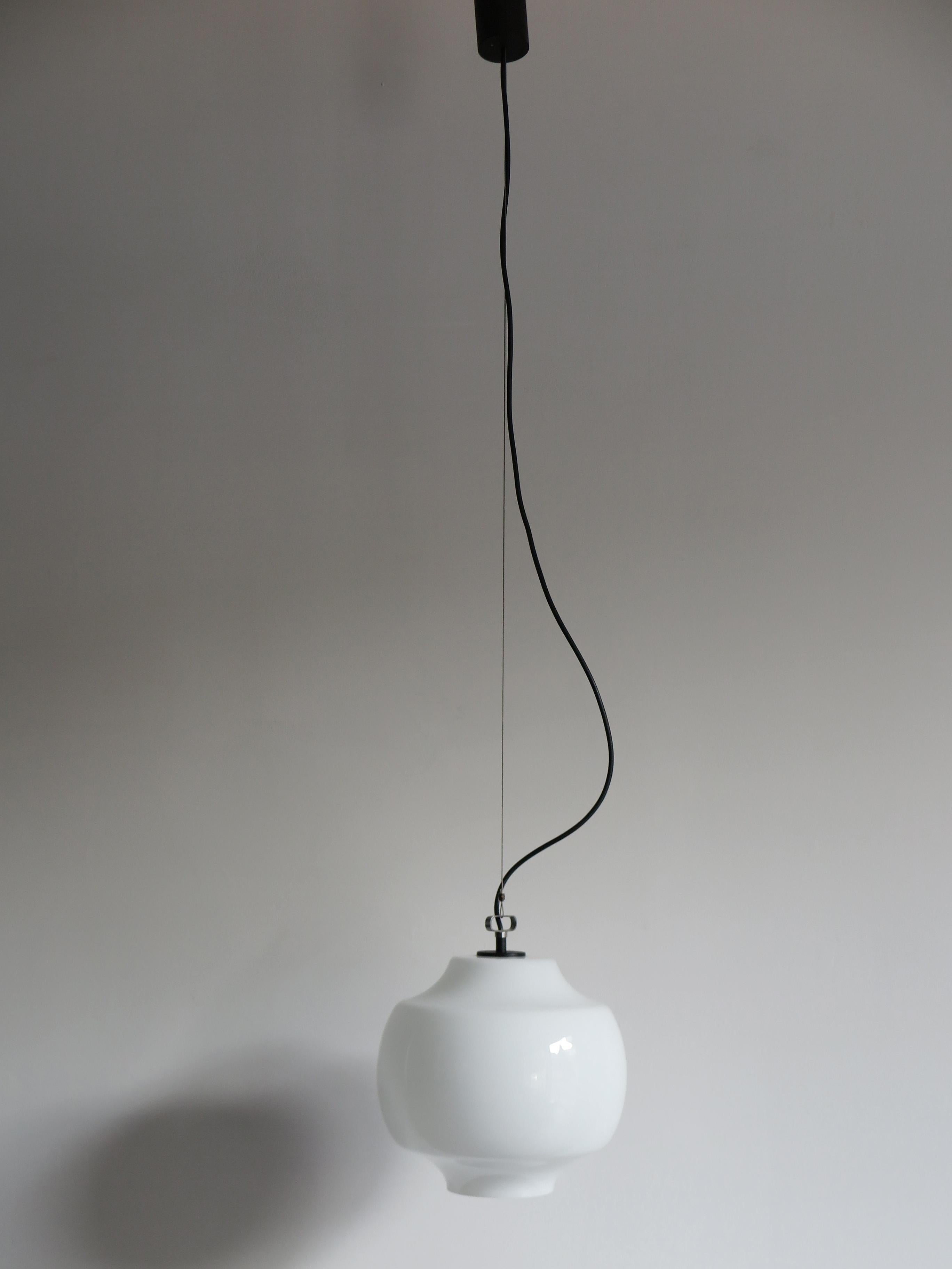 Mid-Century Modern Massimo Vignelli for Venini Murano Italian Pendant Lamps, 1960s