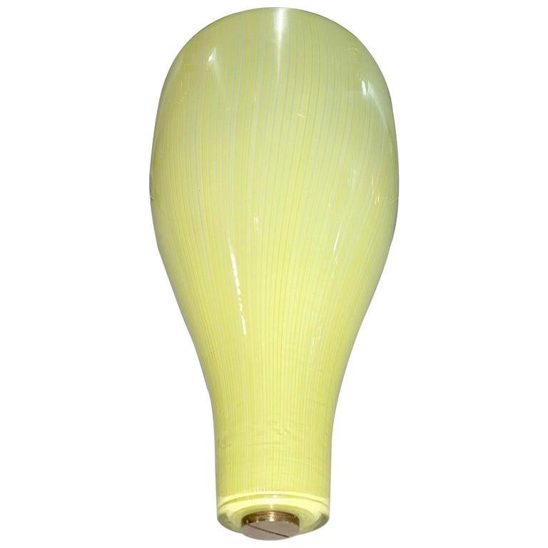 Massimo Vignelli for Venini Yellow Onion Glass Uplighter Wall Sconce For Sale 11