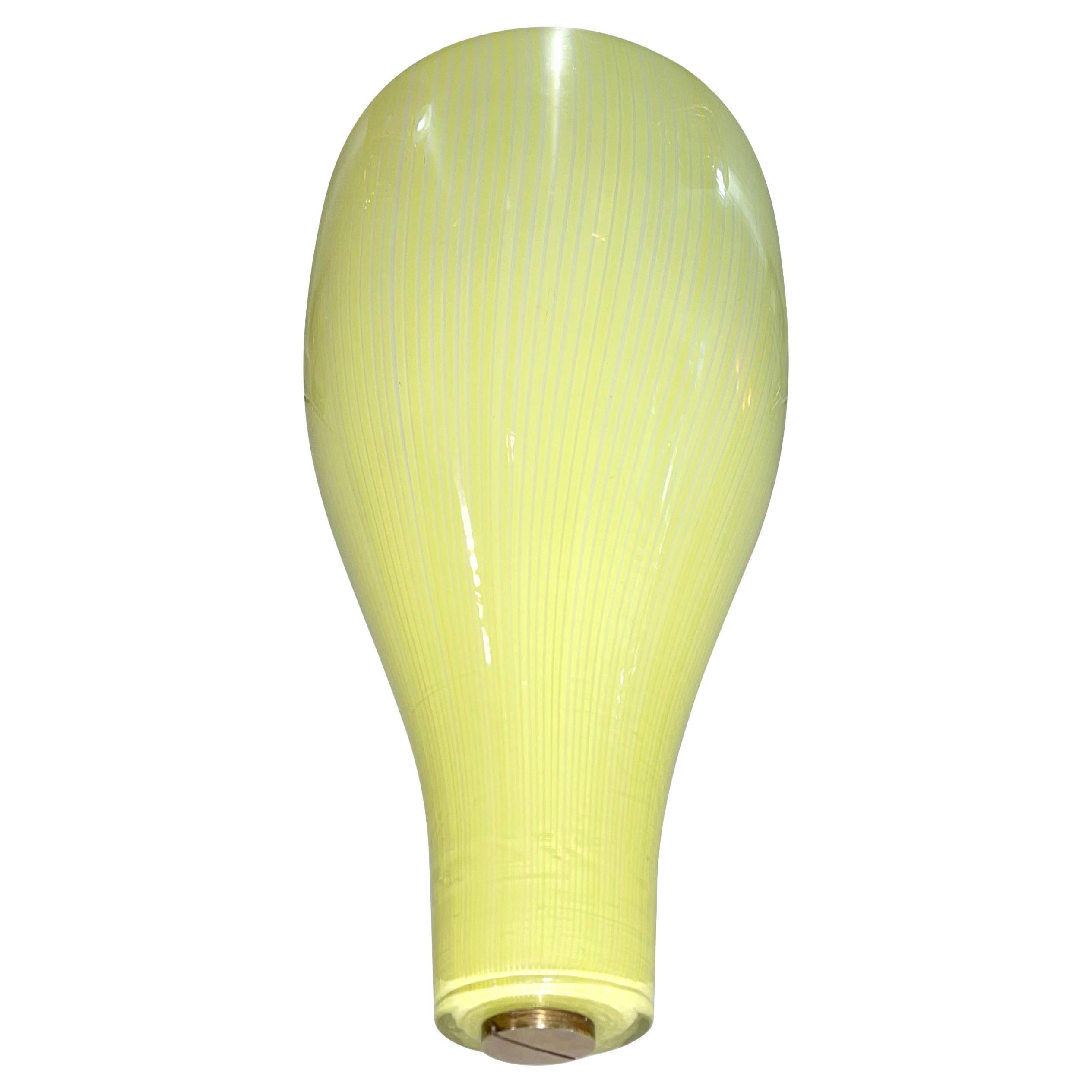 Massimo Vignelli for Venini Yellow Onion Glass Uplighter Wall Sconce