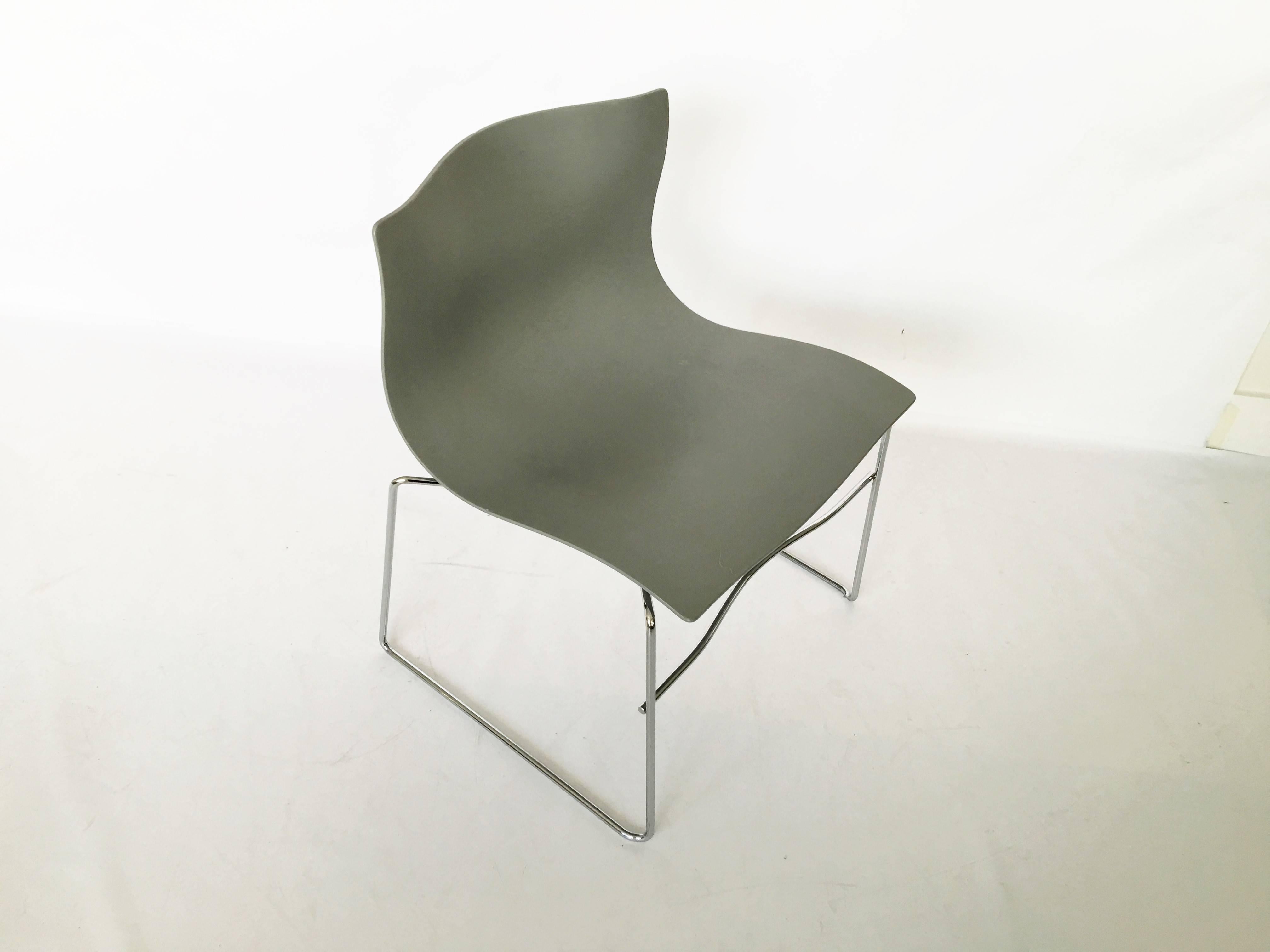 American Twenty Massimo Vignelli Handkerchief Chairs for Knoll in Gray For Sale