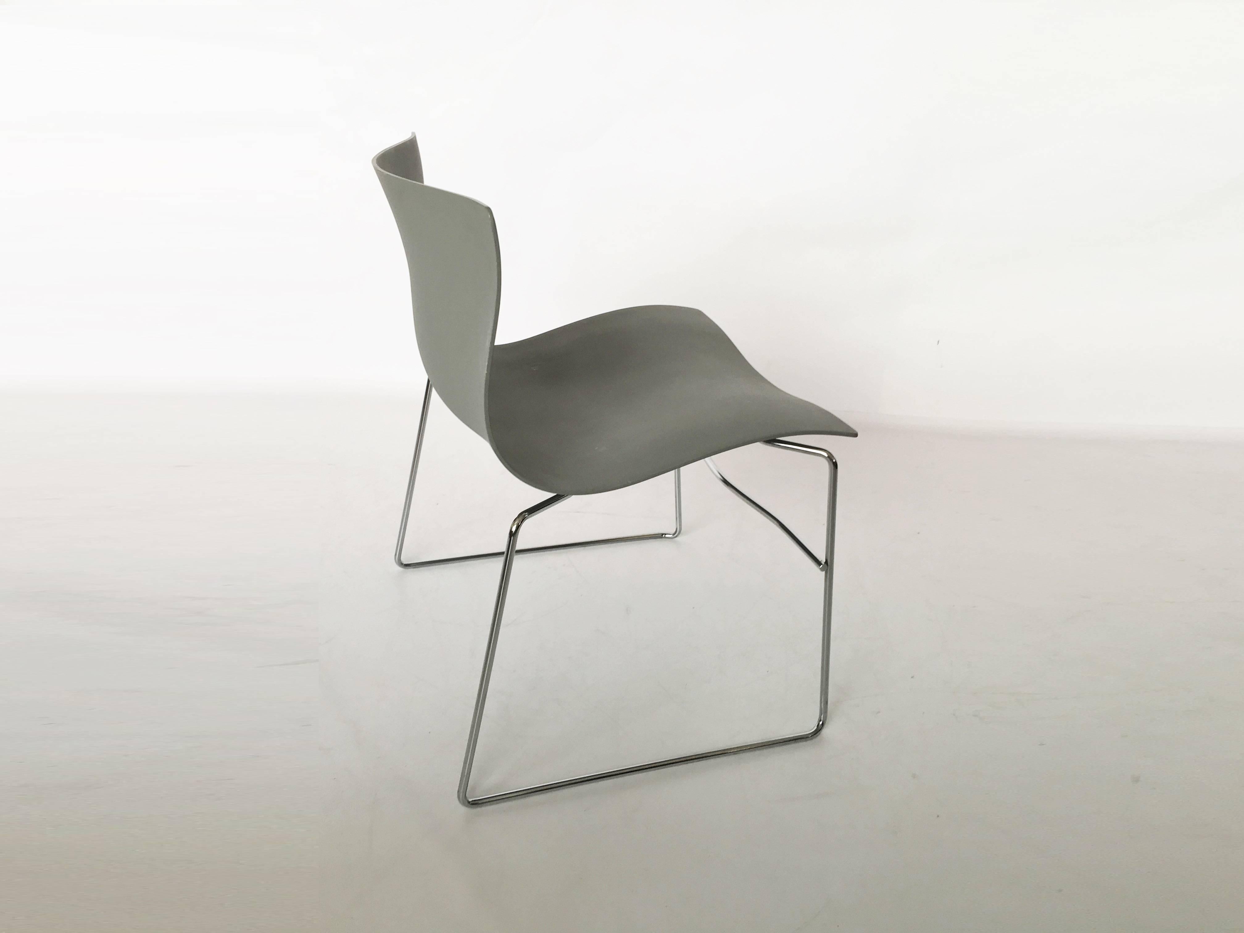 Late 20th Century Twenty Massimo Vignelli Handkerchief Chairs for Knoll in Gray For Sale