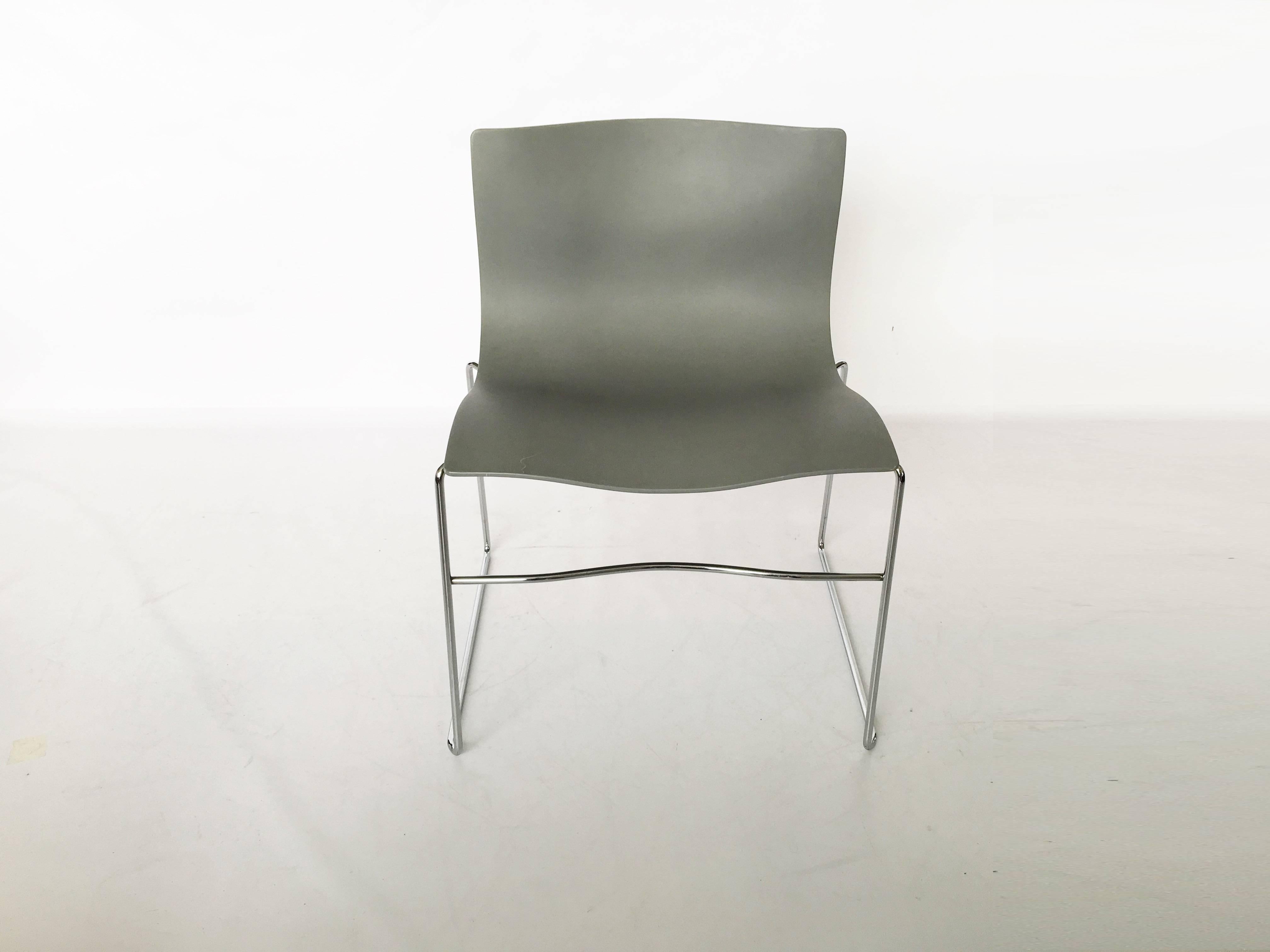 Twenty Massimo Vignelli Handkerchief Chairs for Knoll in Gray For Sale 1