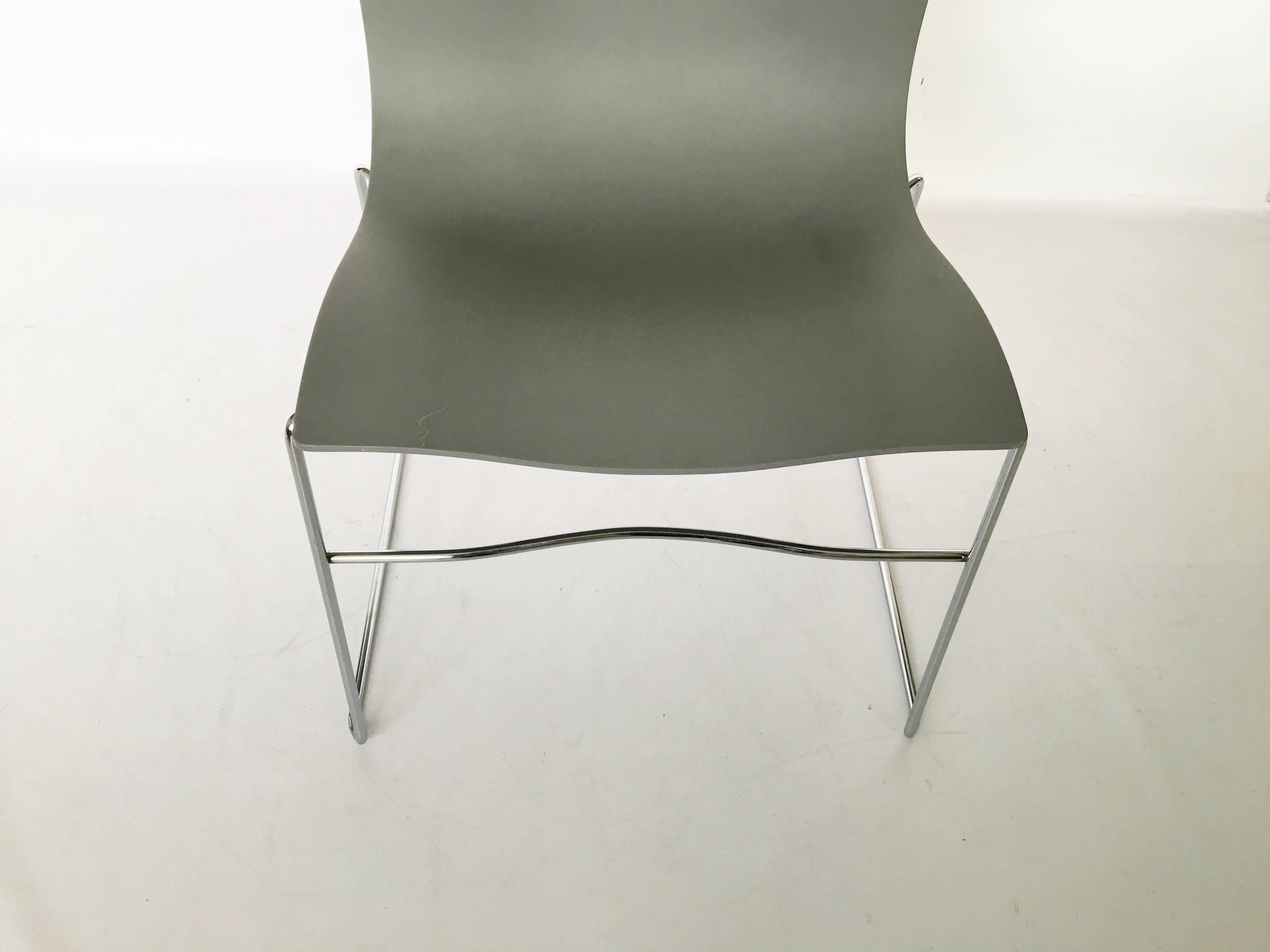 Twenty Massimo Vignelli Handkerchief Chairs for Knoll in Gray For Sale 3