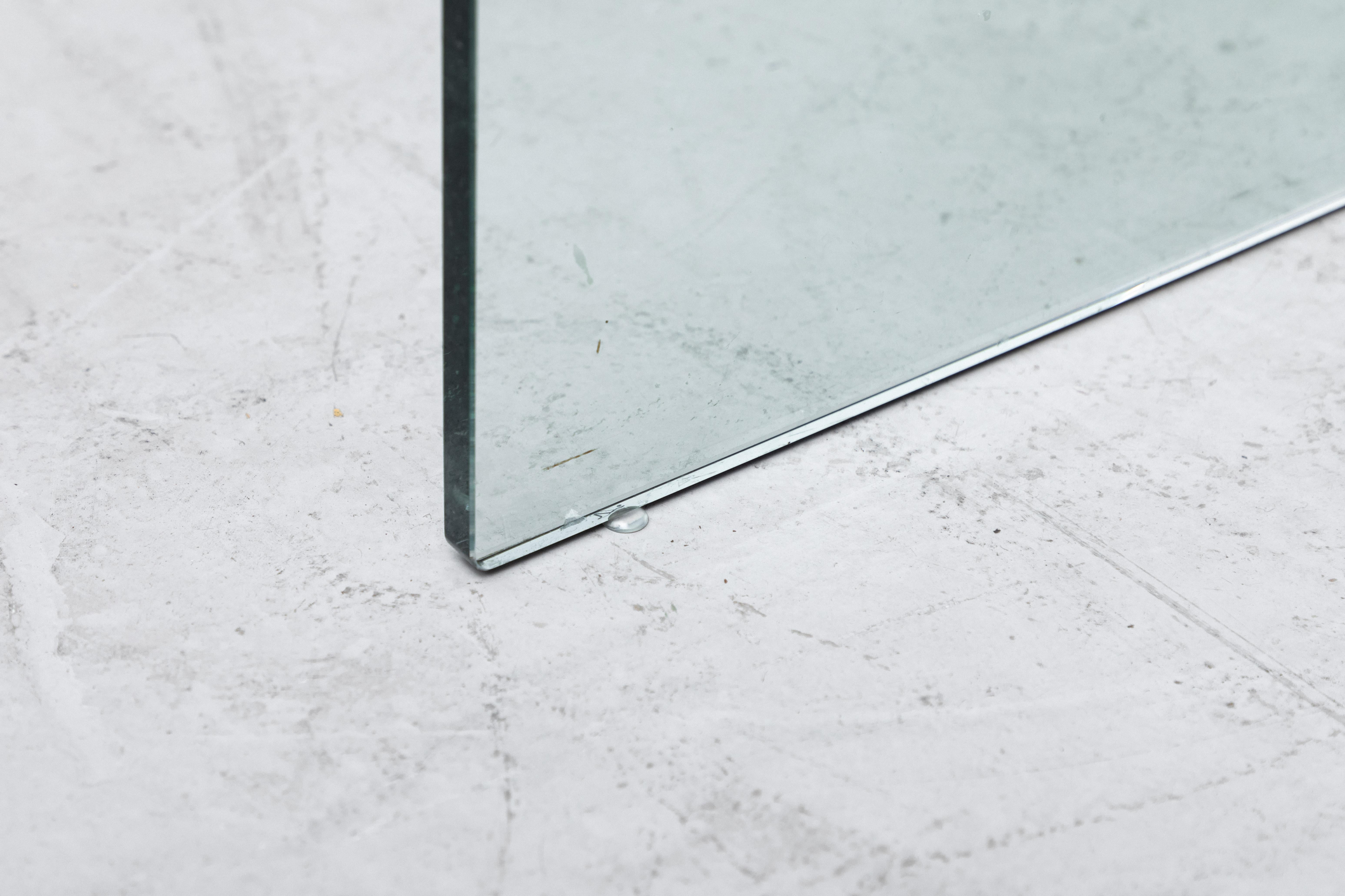 Massimo Vignelli Inspired Glass and Marble Coffee Table 3