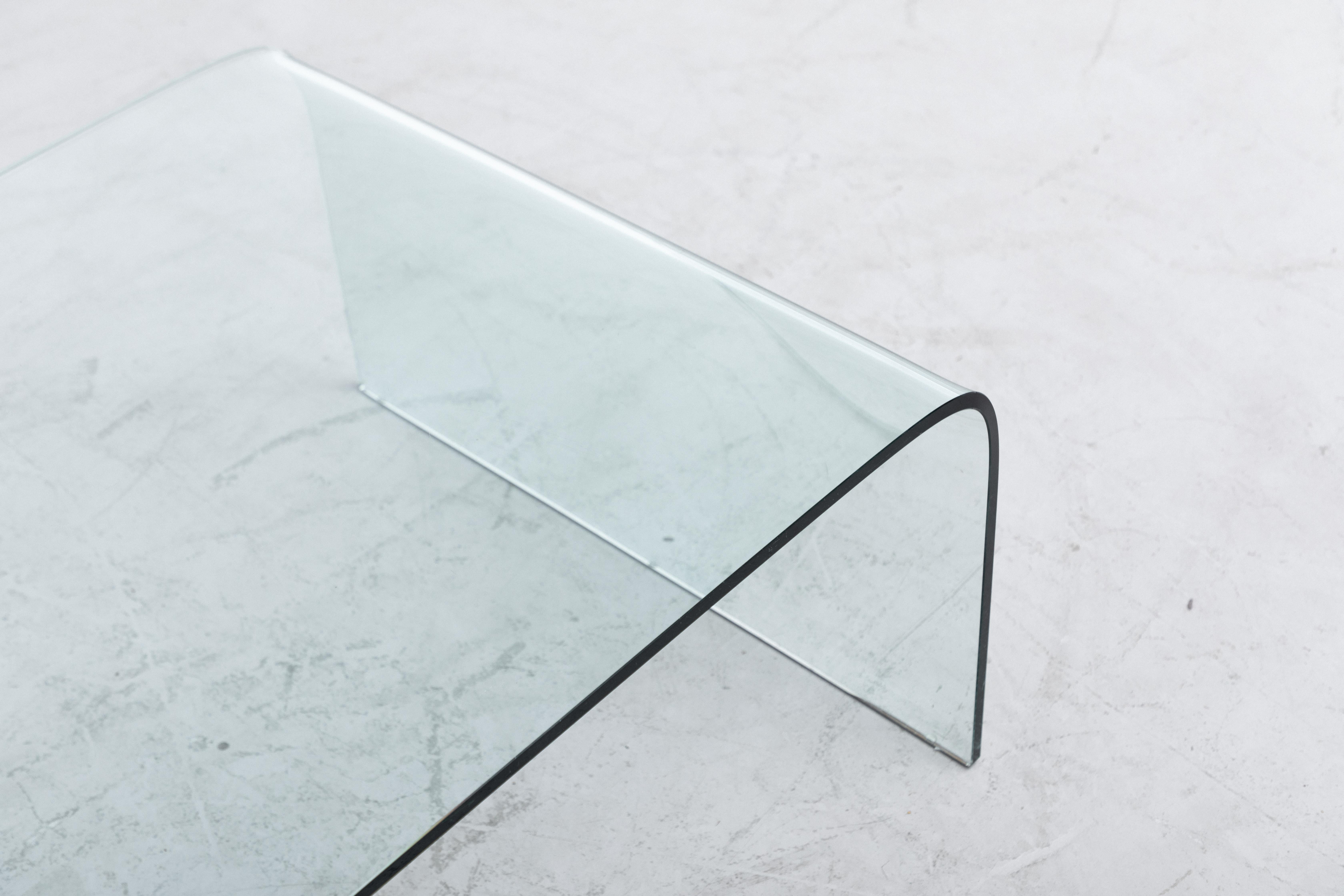 Massimo Vignelli Inspired Glass and Marble Coffee Table 2