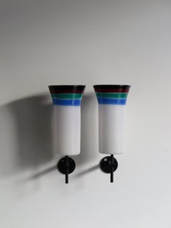 Massimo Vignelli Italian Glass Sconces for Venini Murano Italy, 1960s