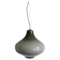 Massimo Vignelli Italian Midcentury Glass Pendant Lamp for Venini Murano, 1950s