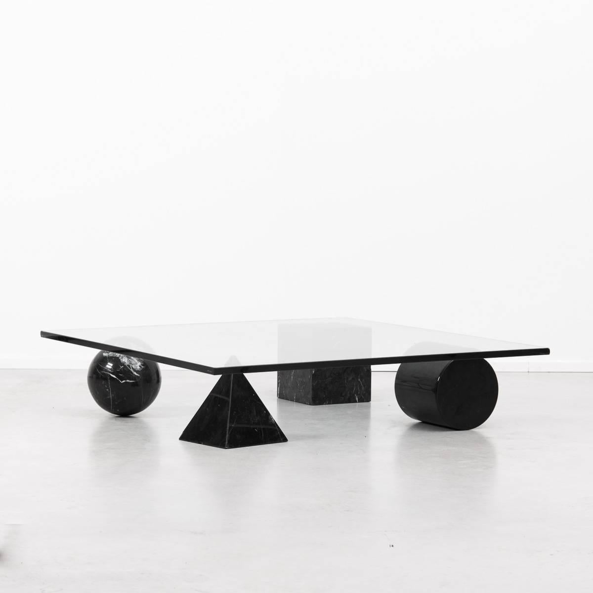 Mid-Century Modern Massimo Vignelli Metafora Coffee Table for Casigliani, Italy, 1979