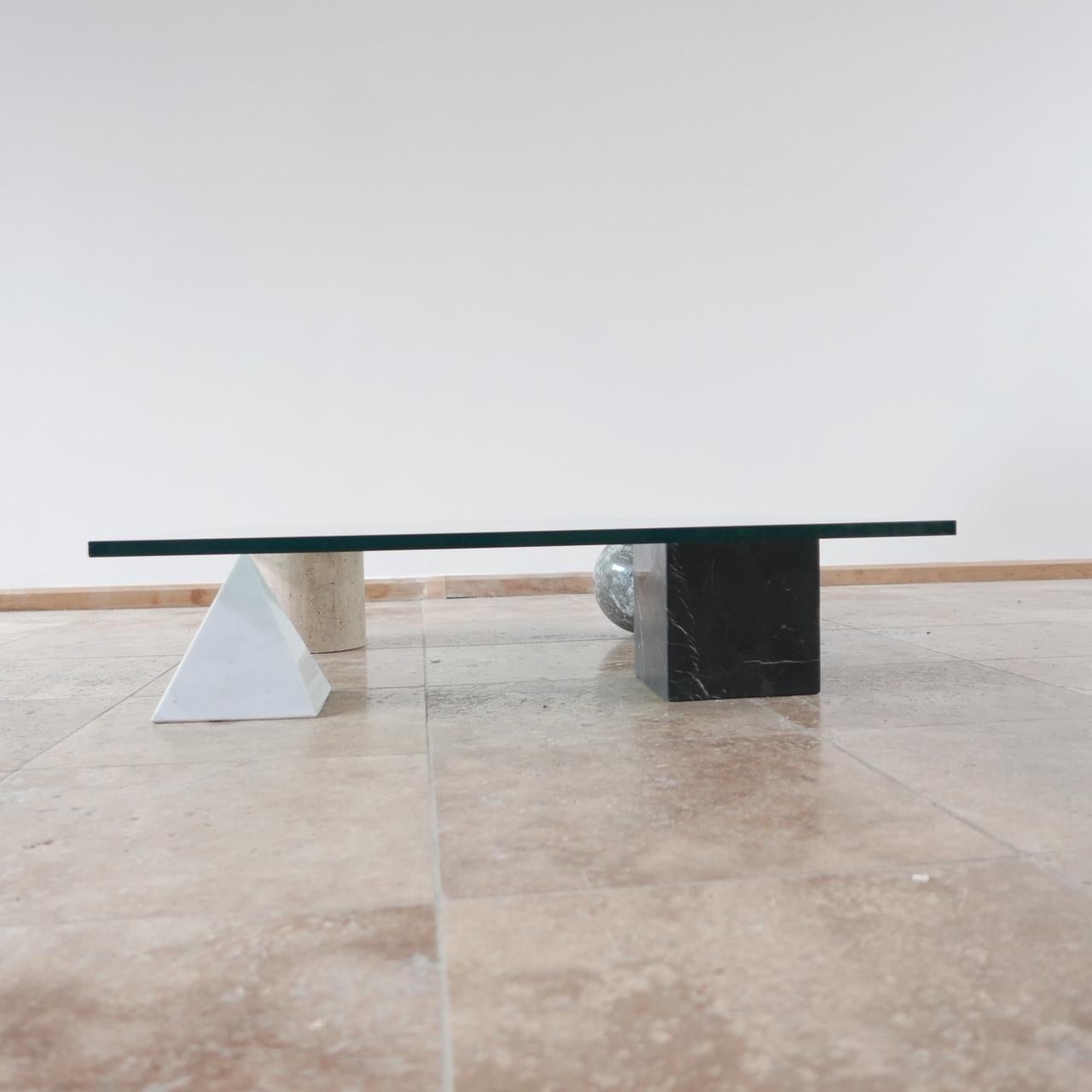 Massimo Vignelli 'Metafora' Italian Coffee Table 12