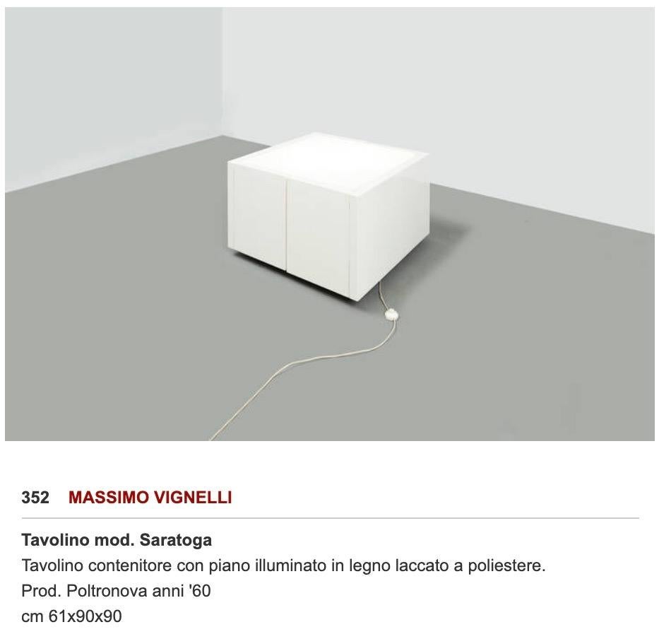 MASSIMO VIGNELLI Mod. Saratoga White and Red Sofa, 1964 For Sale 4