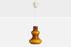 Massimo Vignelli, Pendant Light, Glass, Metal, Italy, 1960s
