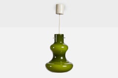 Massimo Vignelli, Pendelleuchte, Glas, Metall, Italien, 1960er Jahre