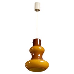 Massimo Vignelli, Pendant Light, Glass, Metal, Italy, 1960s