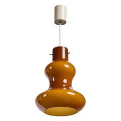 Massimo Vignelli, Pendelleuchte, Glas, Metall, Italien, 1960er Jahre