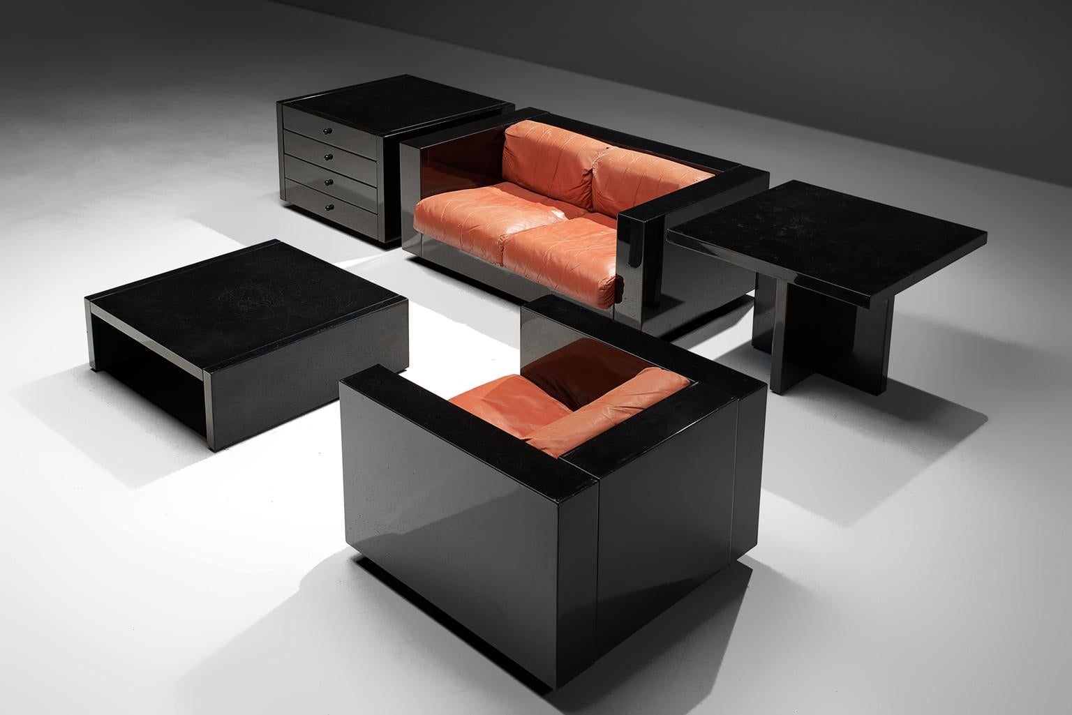 Mid-Century Modern Massimo Vignelli 'Saratoga' Living Room Set for Poltronova