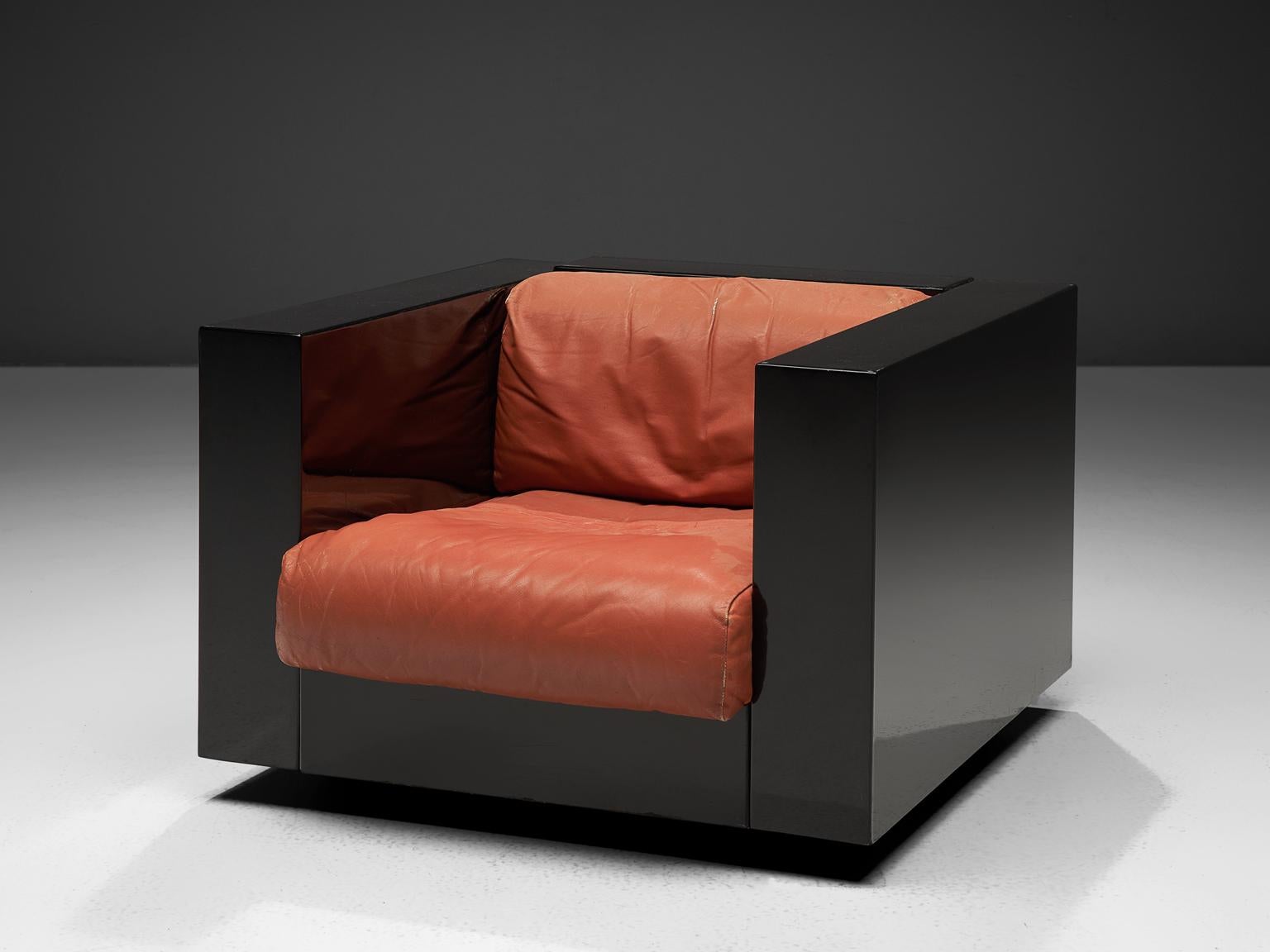 Leather Massimo Vignelli 'Saratoga' Living Room Set for Poltronova