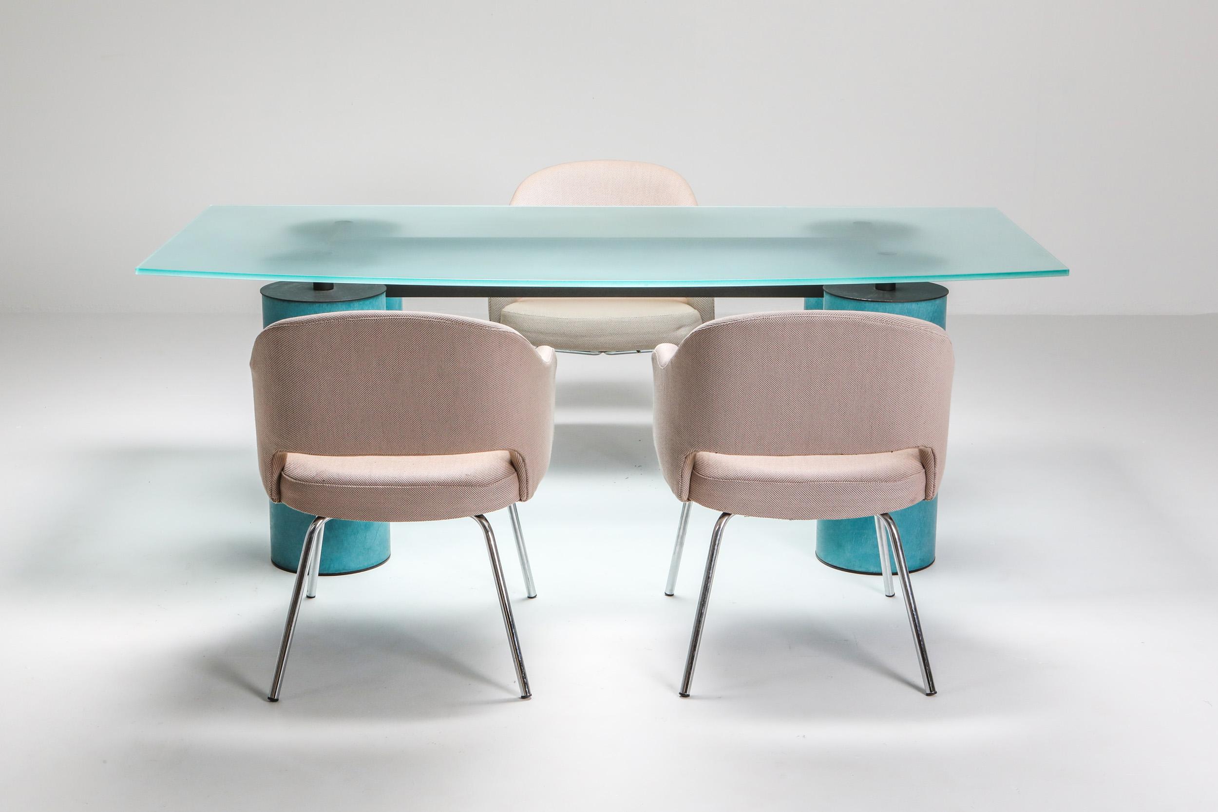 Steel Massimo Vignelli 'Serenissimo' Table Desk for Acerbis