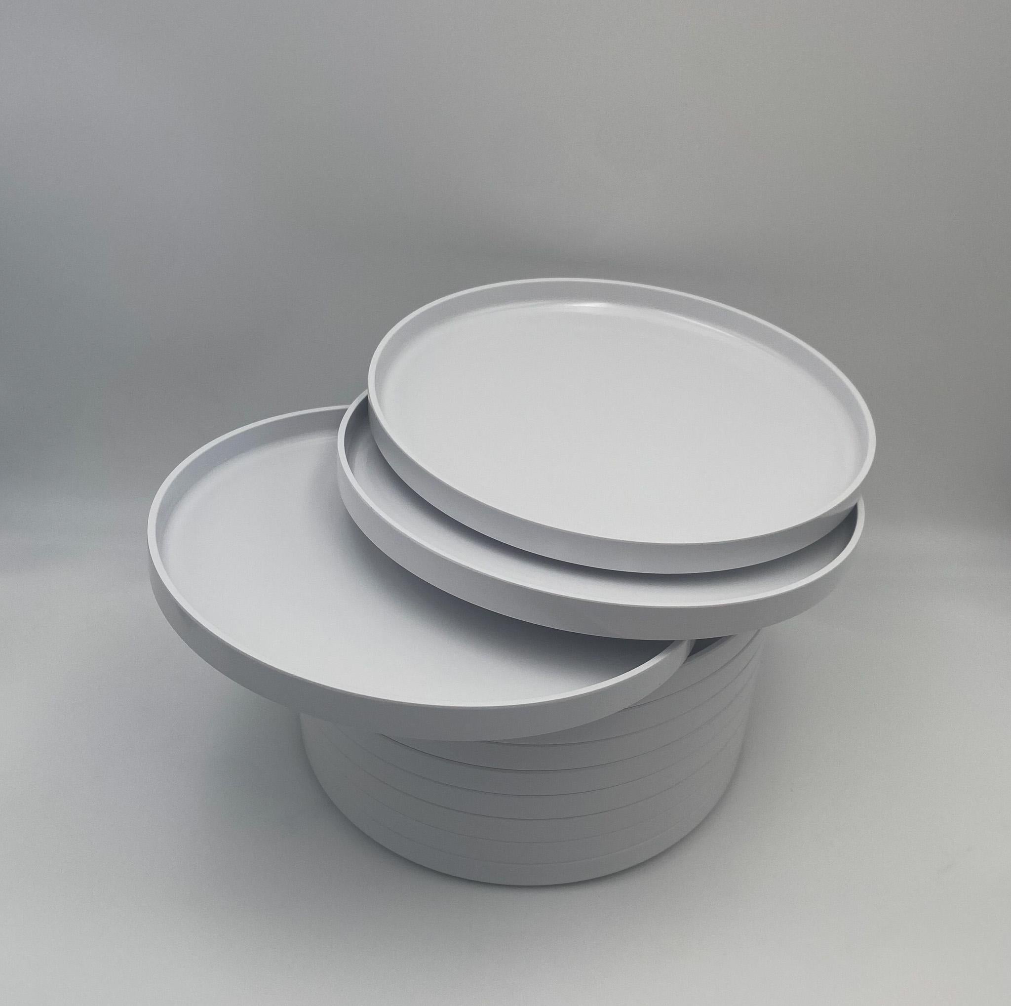 American Massimo Vignelli Stackable Dinnerware for Heller ( 33 pieces ), USA, c.1980