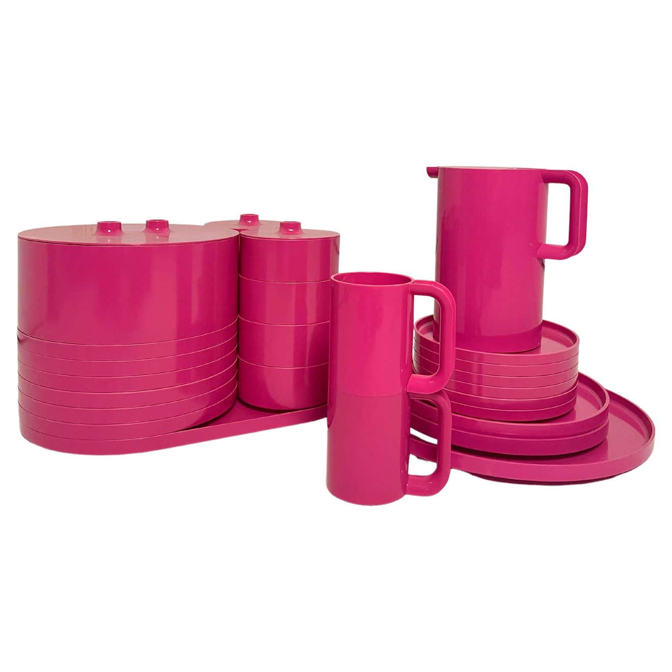Massimo Vignelli Stackable Dinnerware Set, Heller 1964 at 1stDibs