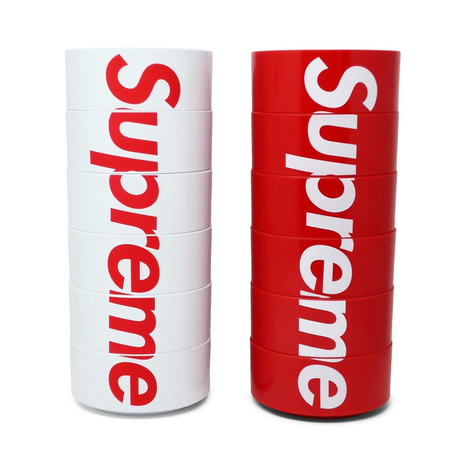 Bols rouges et blancs Massimo Vignelli x Supreme x Heller, 1964, printemps 2023. en vente 7