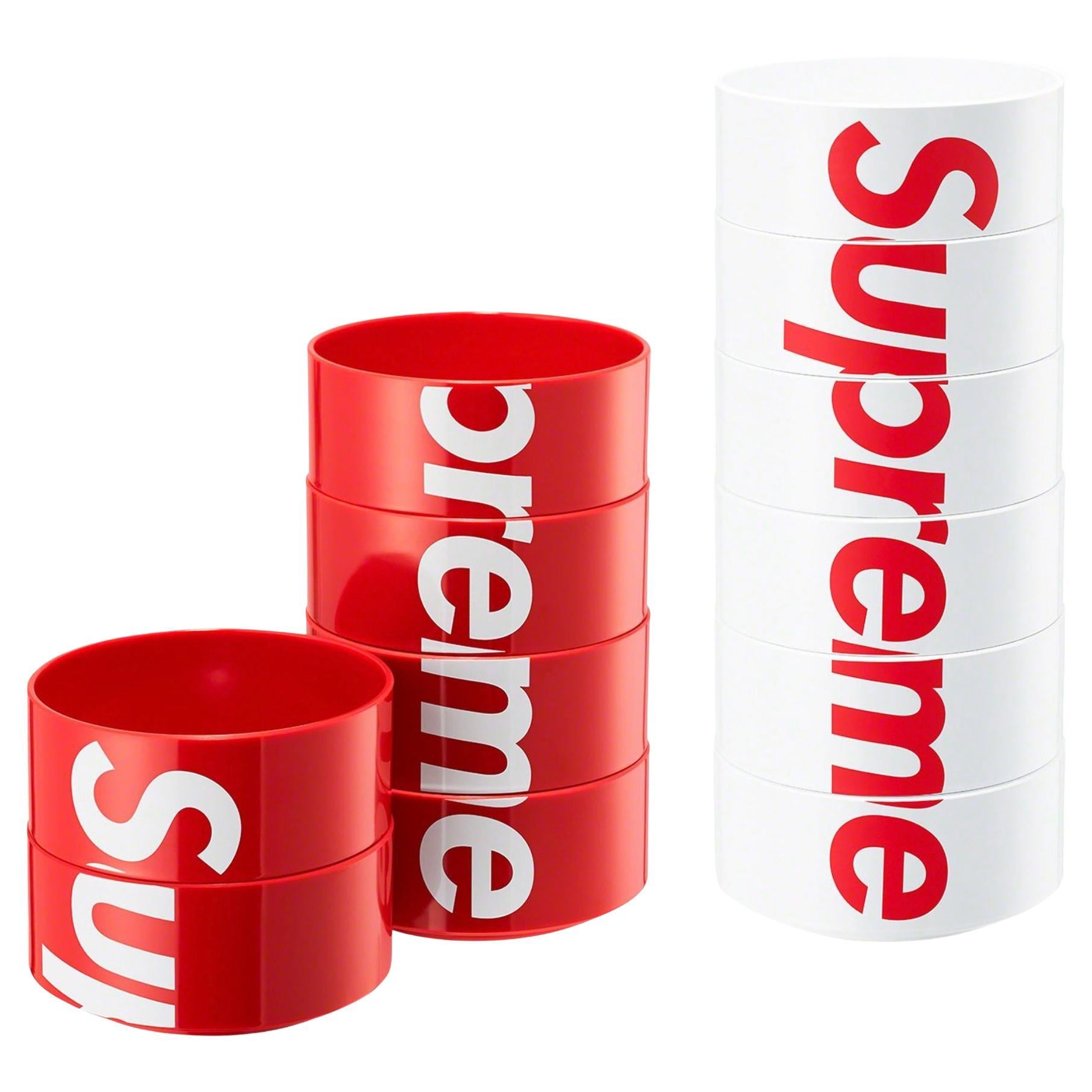 Massimo Vignelli x Supreme x Heller Bowls, Red, White, 1964