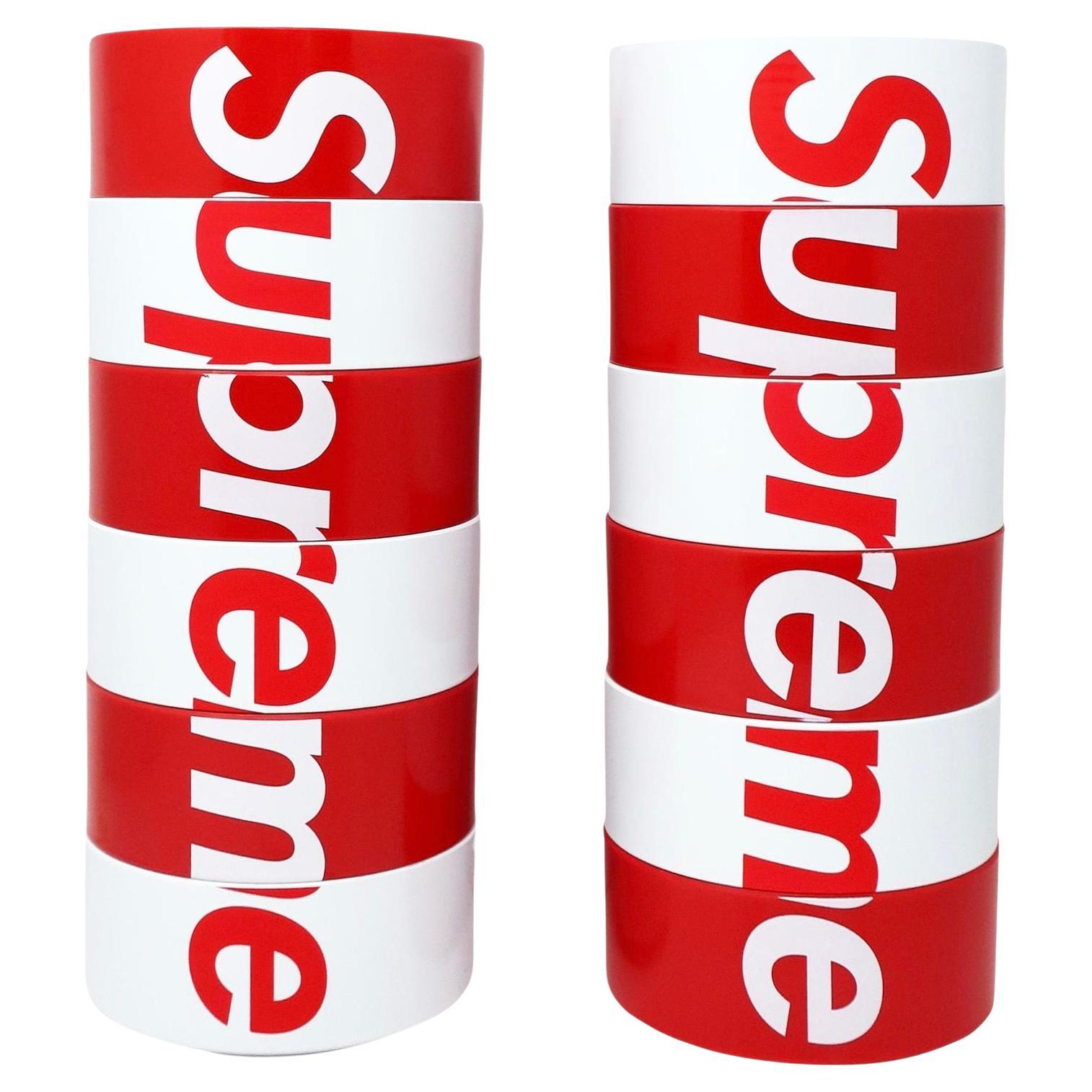 Massimo Vignelli x Supreme x Heller Cuencos, Rojo, Blanco, 1964, Primavera 2023.