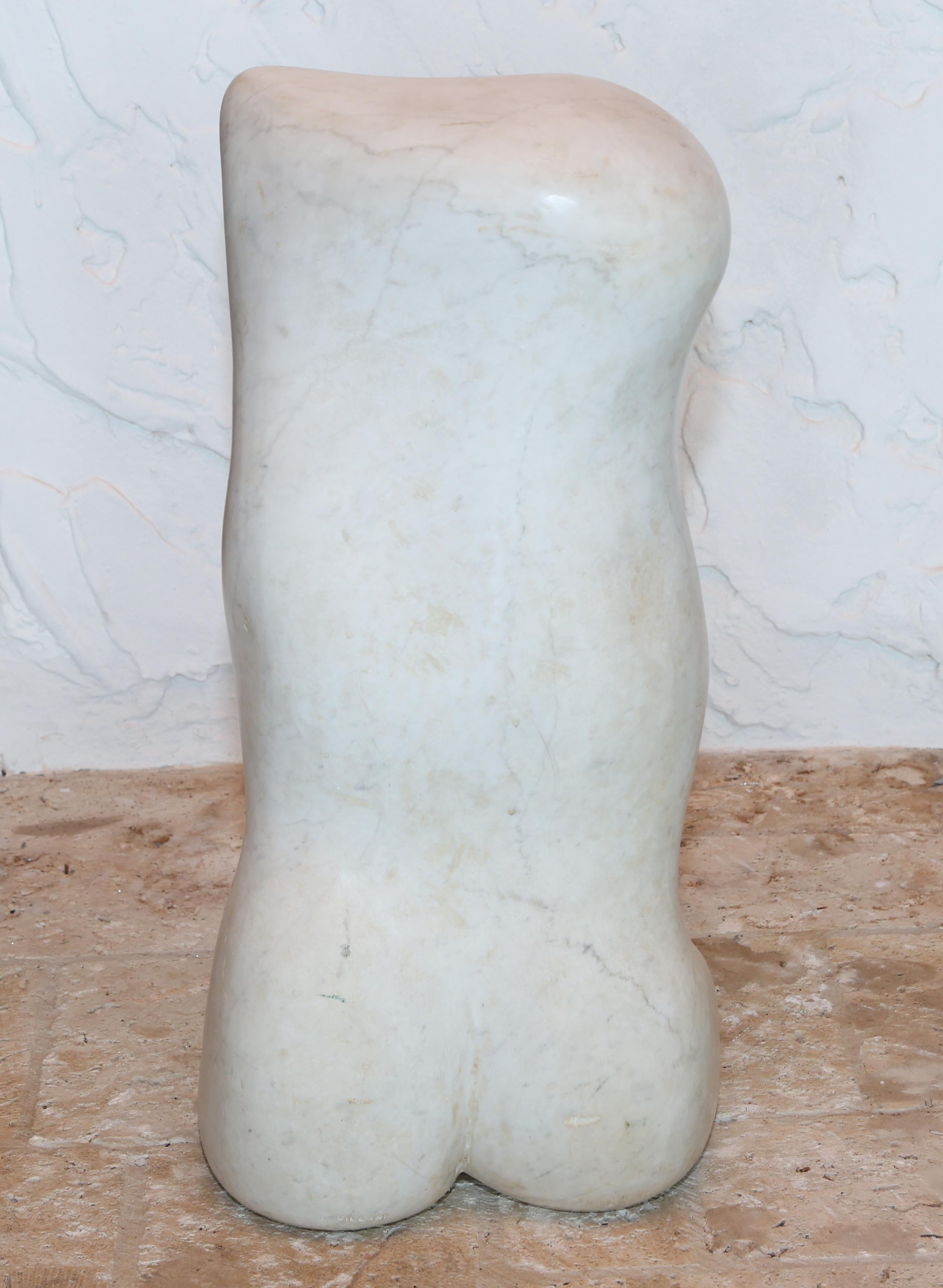 Carrara marble sculpture - Contemporary Sculpture by Massimo Villani
