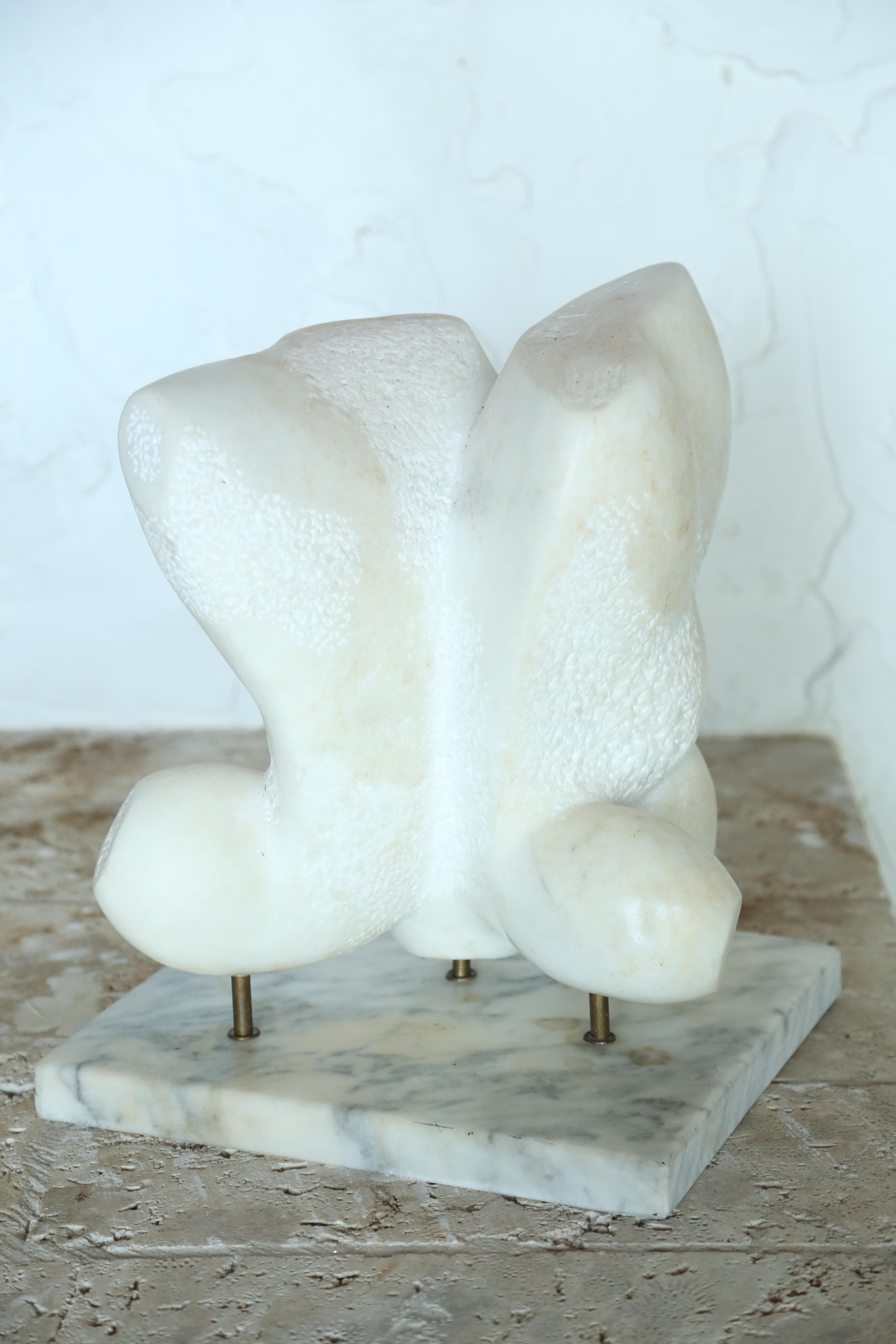 Carrara marble sculpture - Contemporary Sculpture by Massimo Villani