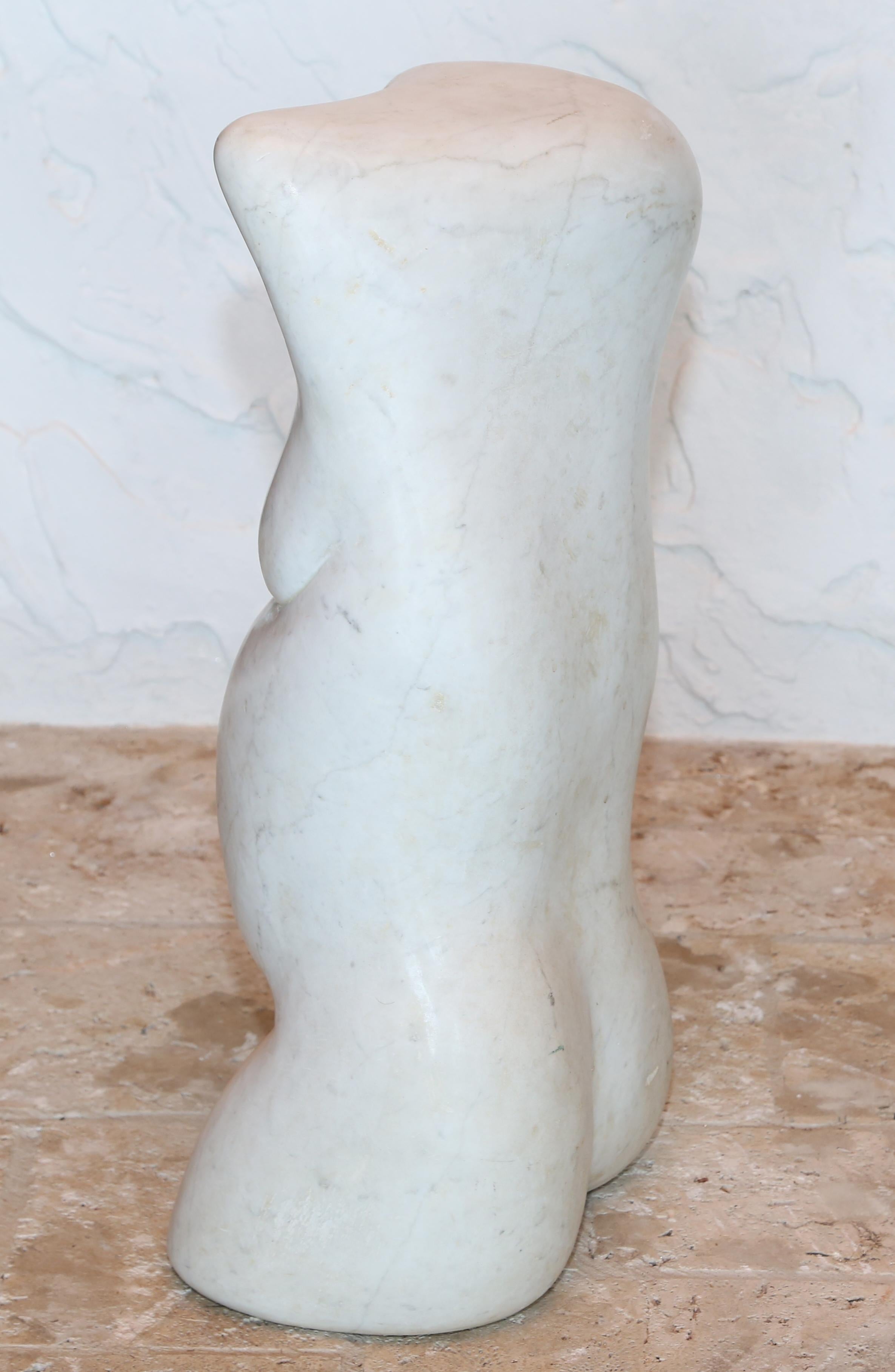 Carrara marble sculpture - Gray Nude Sculpture by Massimo Villani