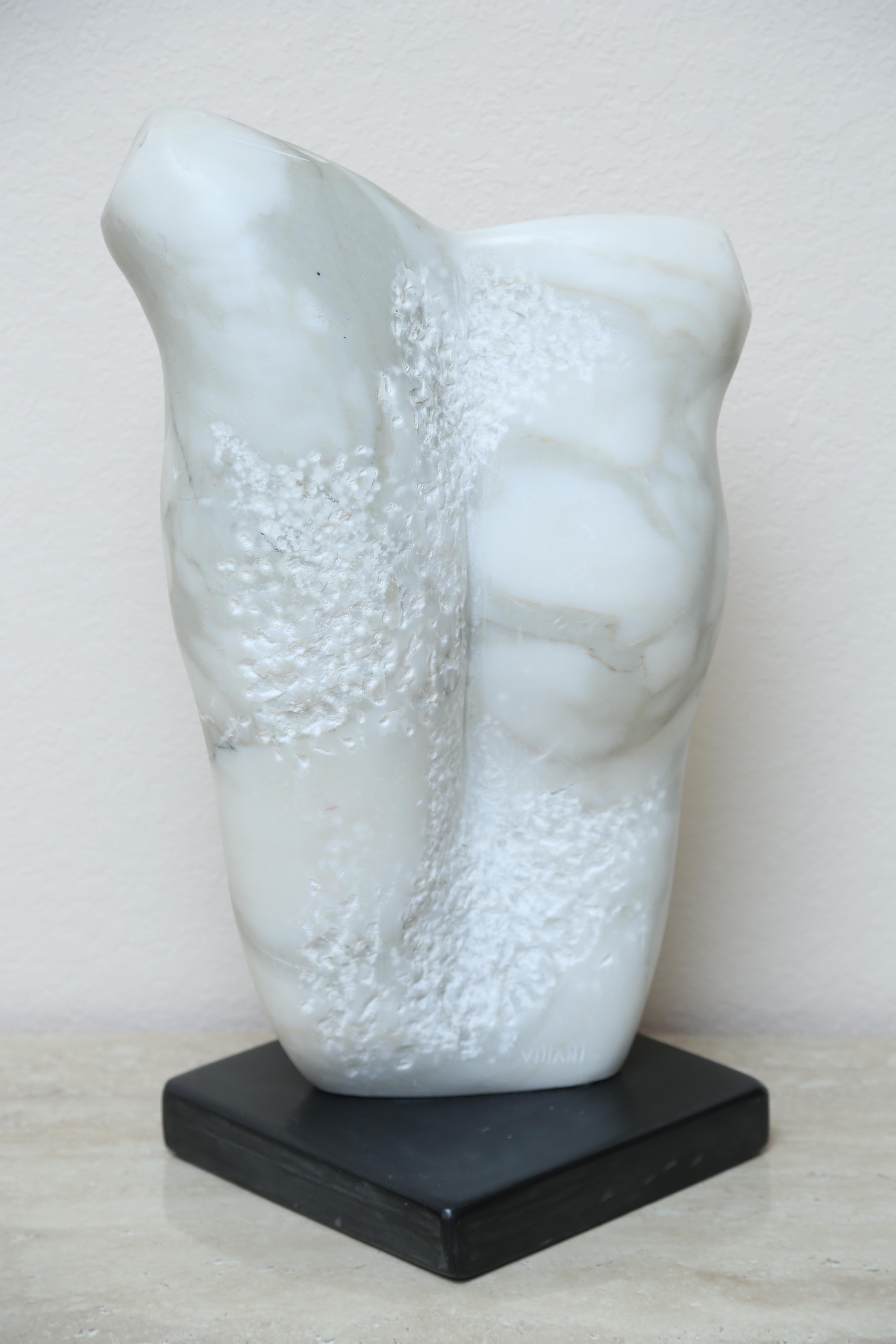 Carrara marble sculpture - Gray Figurative Sculpture by Massimo Villani