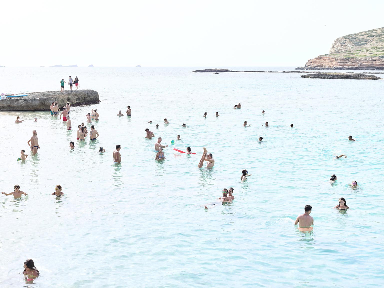 Cala Conta Point - large scale Mediterranean beach scene (artist framed)