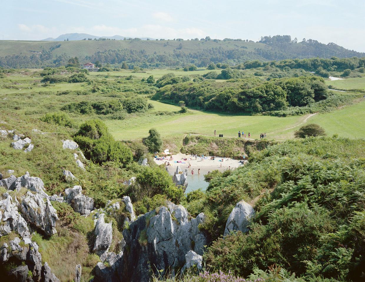 Gulpiyuri - large scale landscape photograph by Massimo Vitali (artist framed)