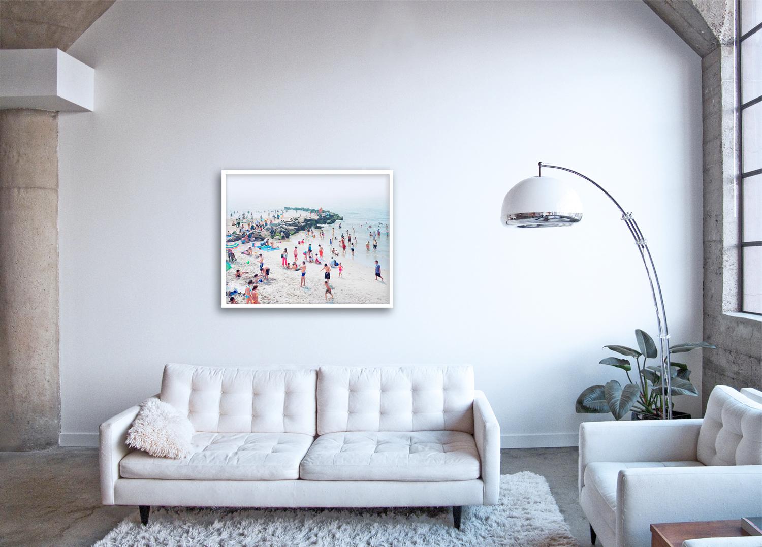 Meloria - large scale photograph of Mediterranean beach scene (artist framed) - Photograph by Massimo Vitali