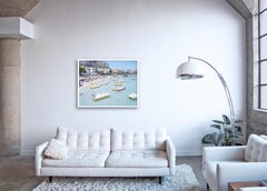 Mondello Paddle Boats - iconic Mediterranean summer beach scene (artist framed)