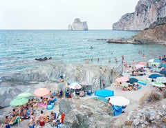Pan di Zucchero - large scale photo of Mediterranean beach scene (framed) 