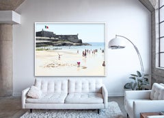 Praia do Moinho Handstand - large scale Massimo Vitali beach scene (framed)