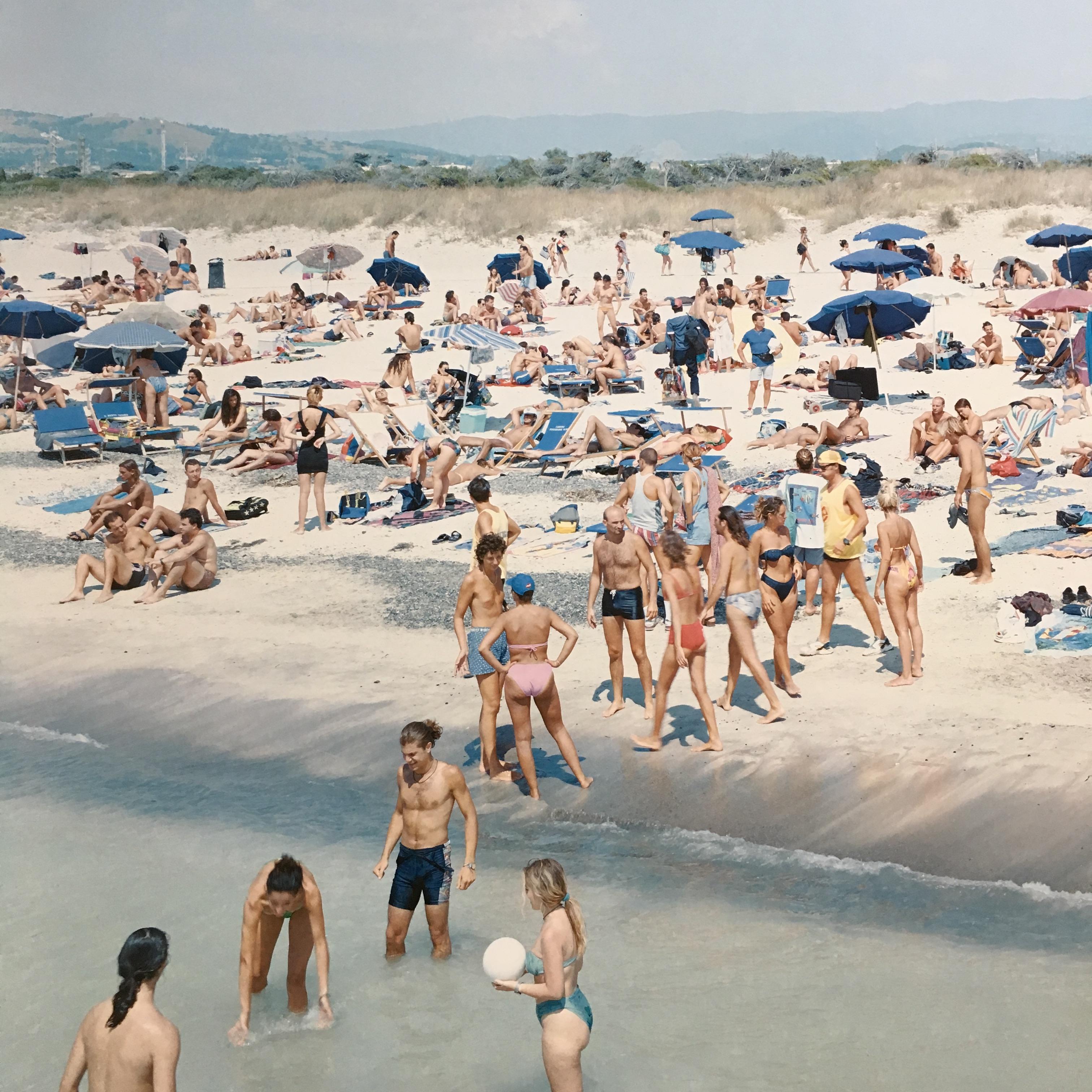 Massimo Vitali (born 1944) 
Rosignano, 2006.
One work from the portfolio Landscapes with Figures.
Offset lithograph in colors on smooth wove paper 
Printed by Steidl, Göttingen, Germany
Published by Brancolini Grimaldi, London
Photographer's stamp