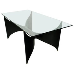 Massironi Manfredo Mid-Century Modern Italian Lacquered Dining Table, 1970s