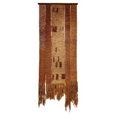 Massive 14 foot Five-Panel Fiber Art Wall Hanging Hippie Modern, ca 1970s
