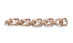 Massive 18 kt. rose gold Link / Chain Bracelet With 3.99 ct. Diamonds