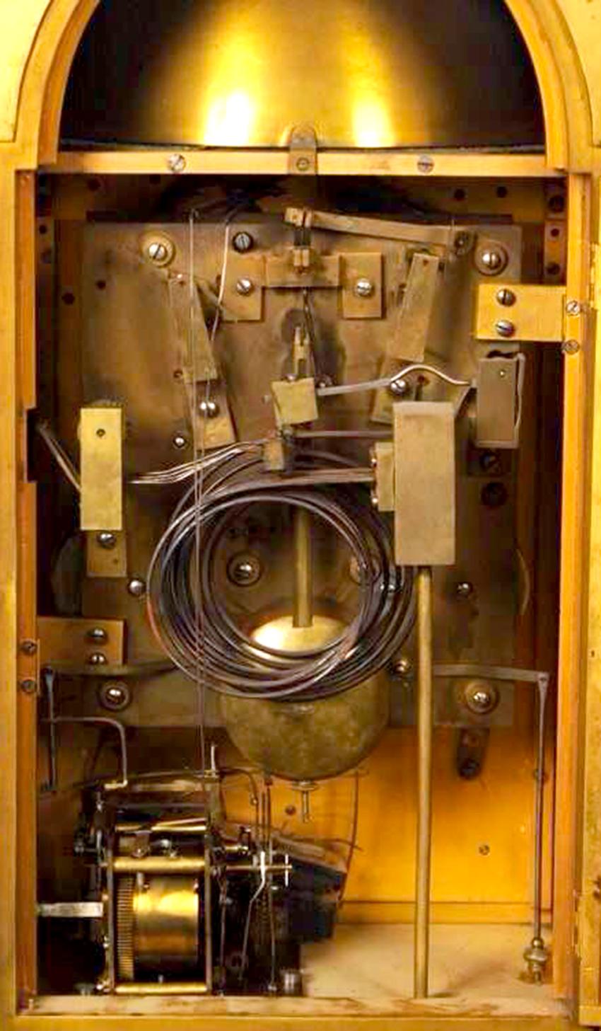 Massive 1880 Antique Ormolu Bronze Enameled Automaton Musical Bracket Clock For Sale 12