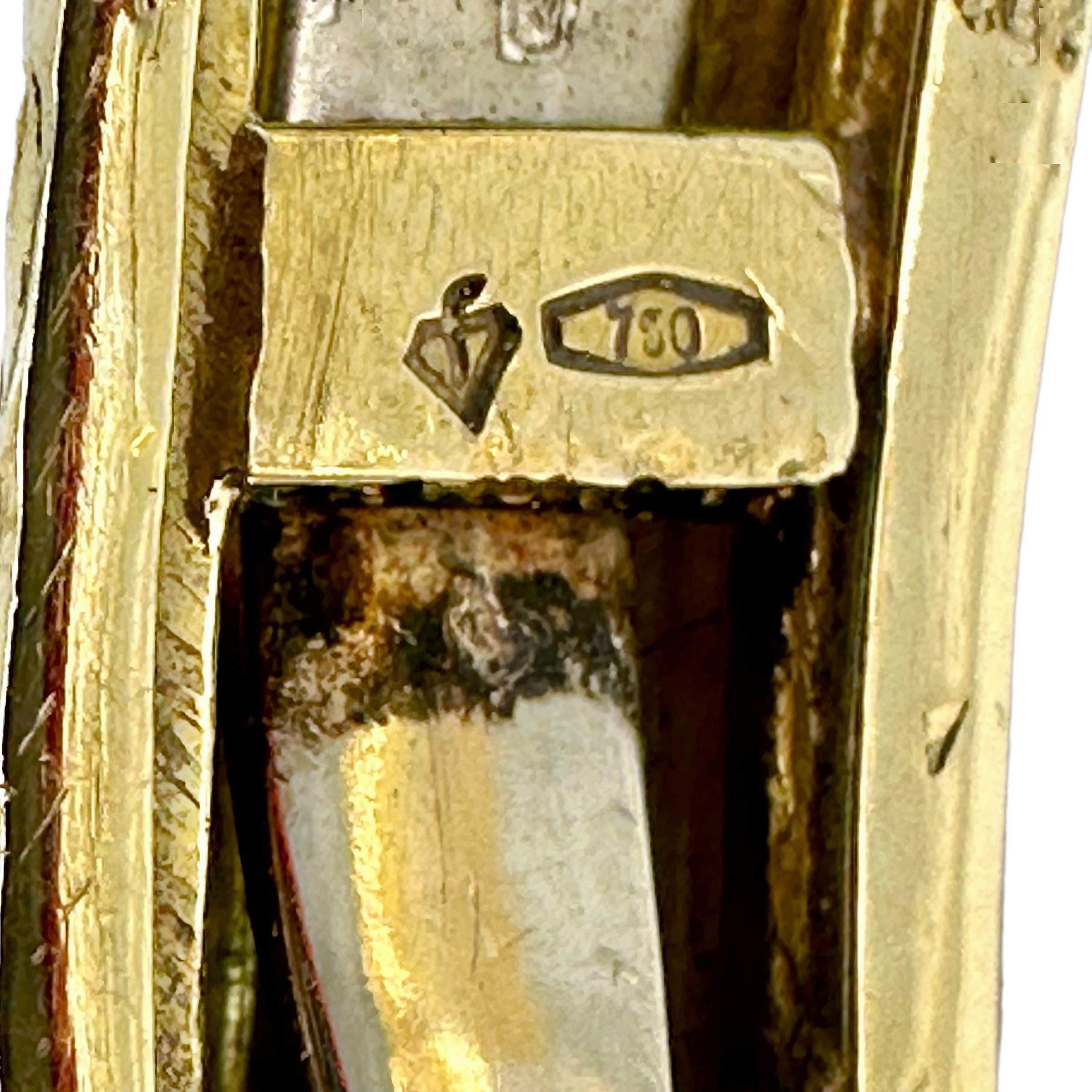 Collar Gargantilla Masivo de Oro Amarillo de 18 K, Acabado Martillado, Motivo Pergamino Italiano en venta 5