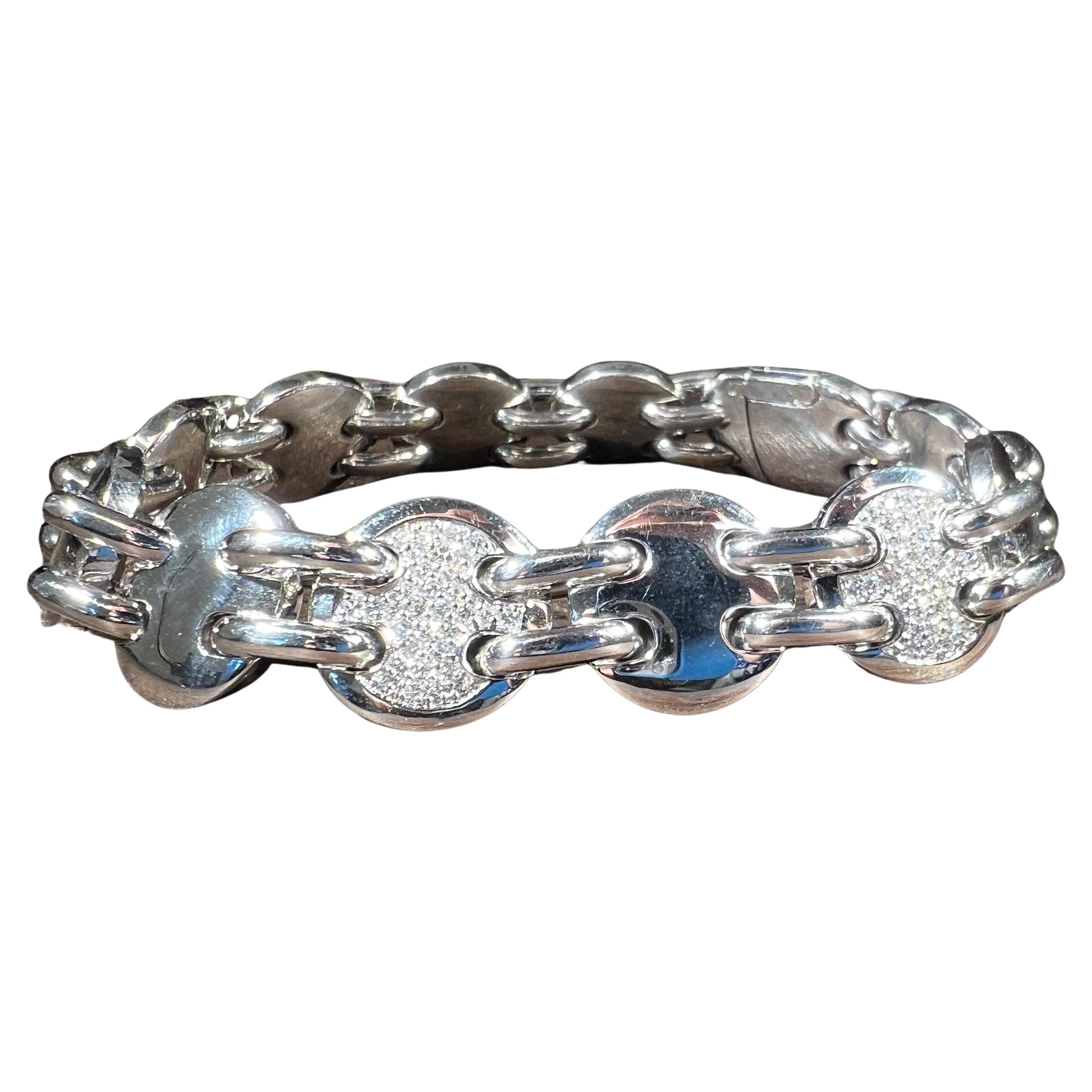 Armkette massive en or 18 carats 111 g mit 96 Brillanten 0,74 carat en vente
