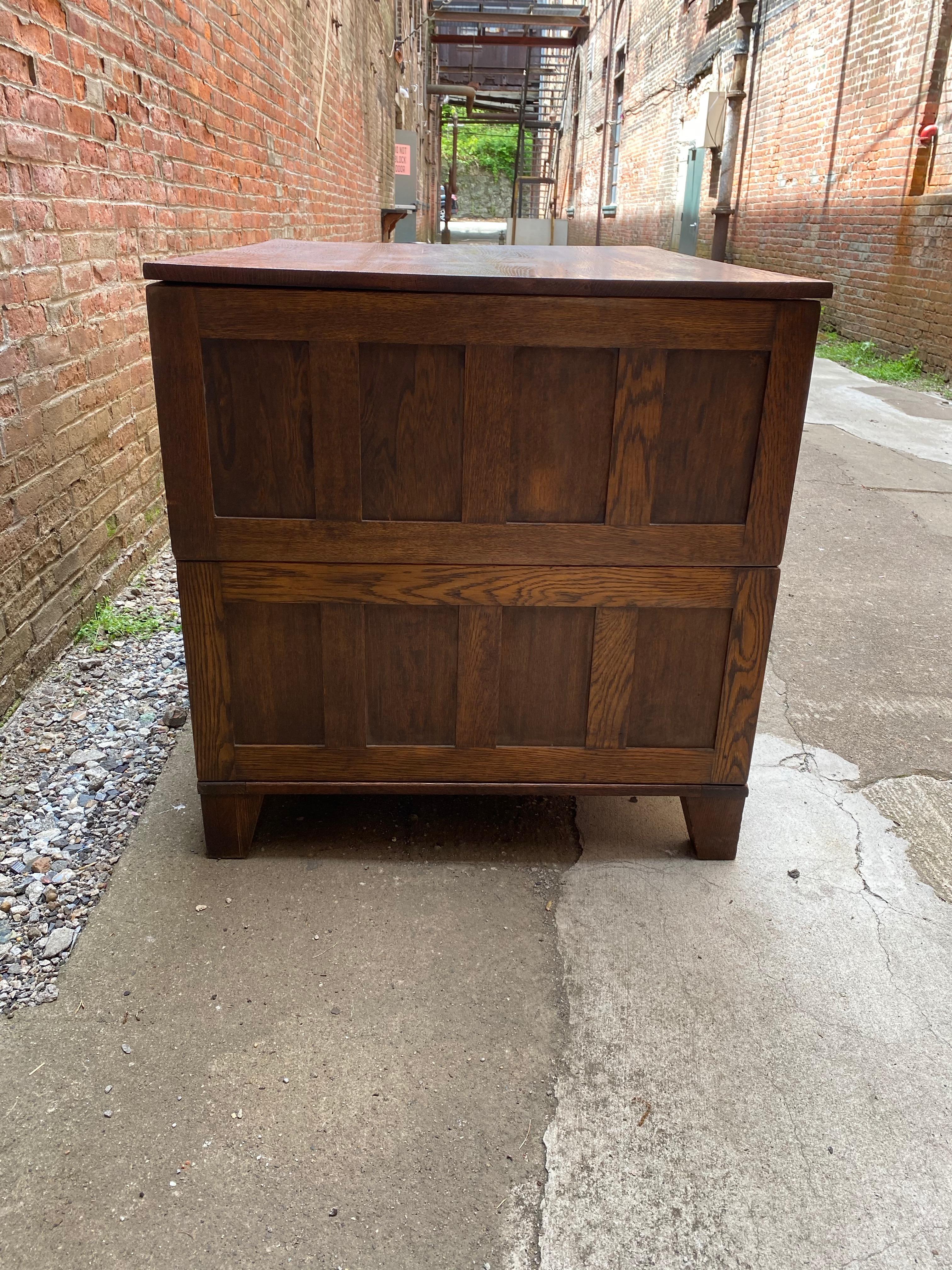 American Massive 1930s Oak Artist's Flat File