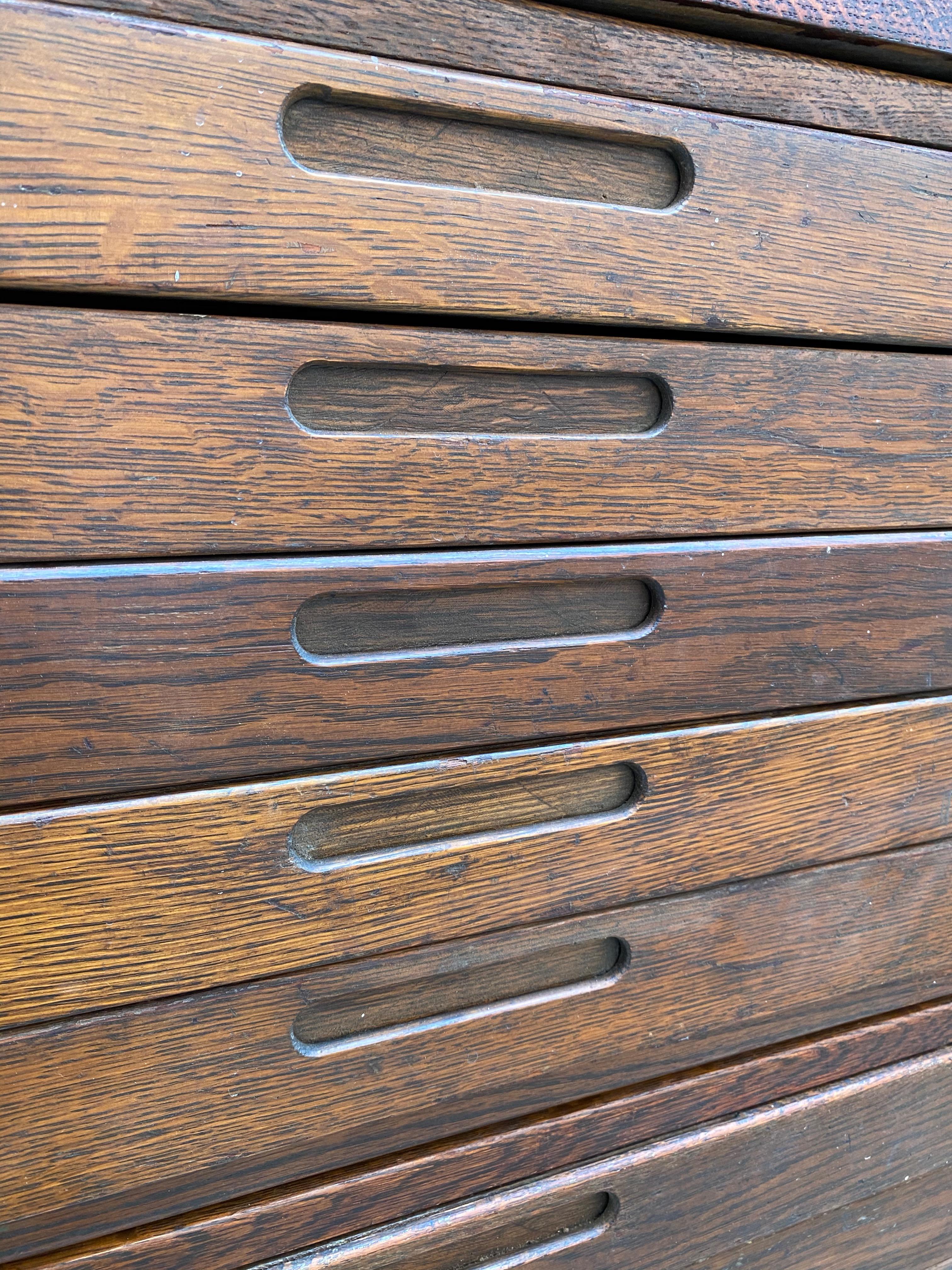20th Century Massive 1930s Oak Artist's Flat File